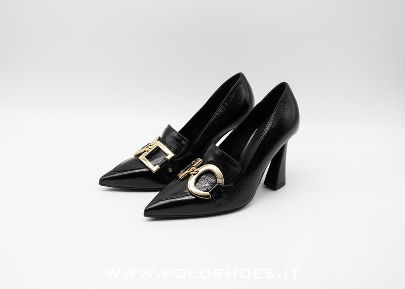 COUTURE - MOCASSINO TACCO NERO