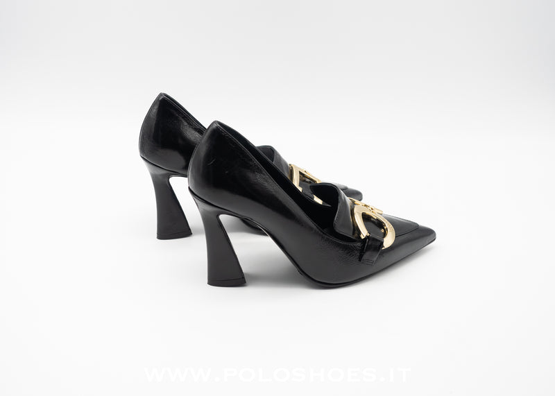 COUTURE - MOCASSINO TACCO NERO