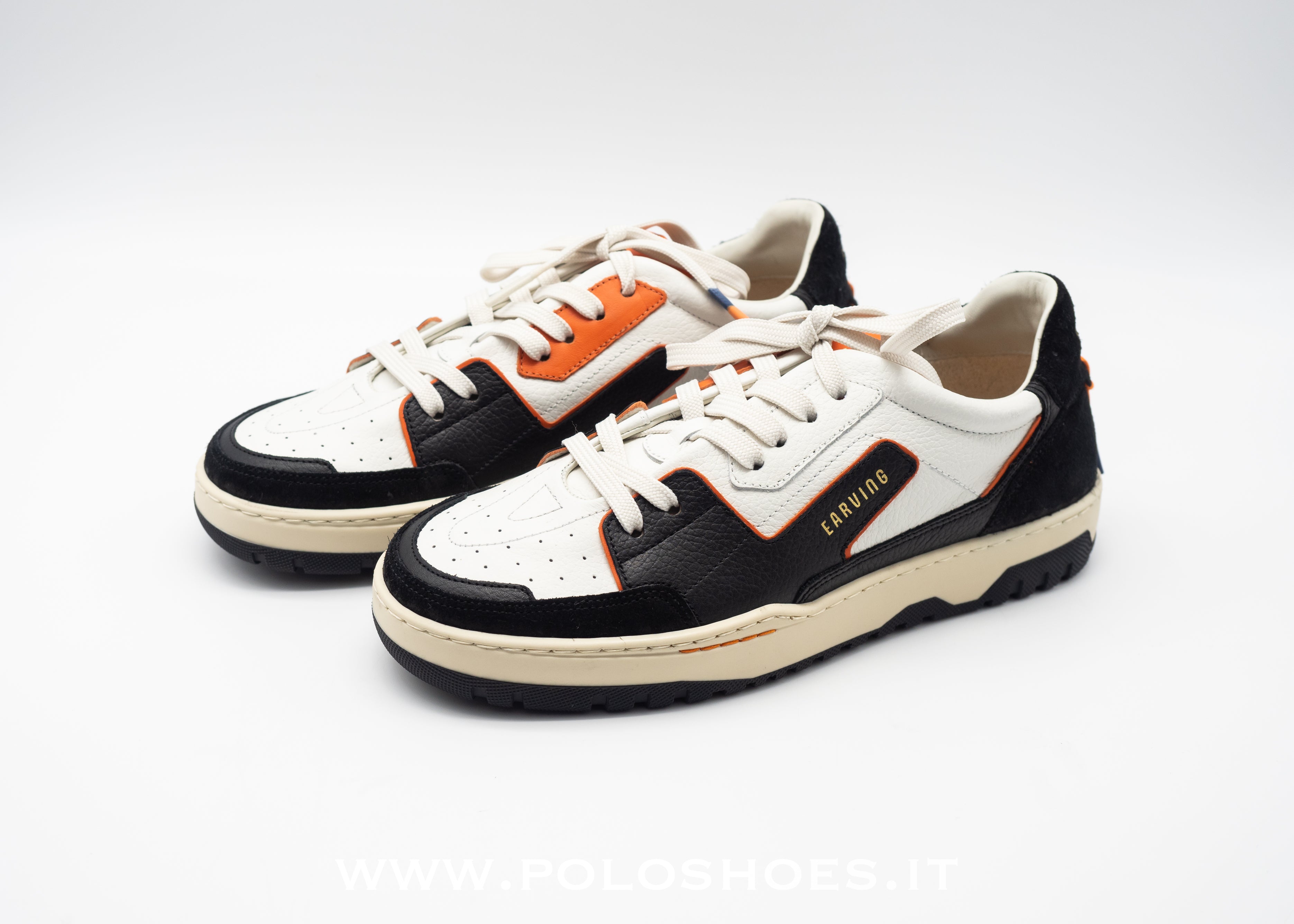 BARRACUDA - SNEAKERS EARVING BIANCA NERA ARANCIO