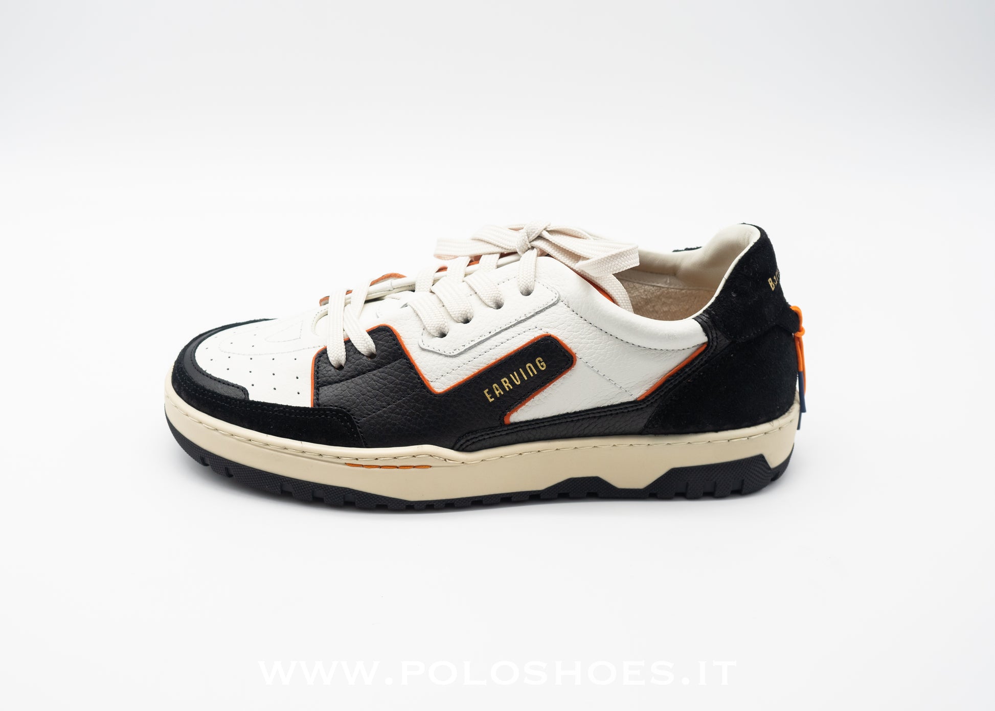 BARRACUDA - SNEAKERS EARVING BIANCA NERA ARANCIO