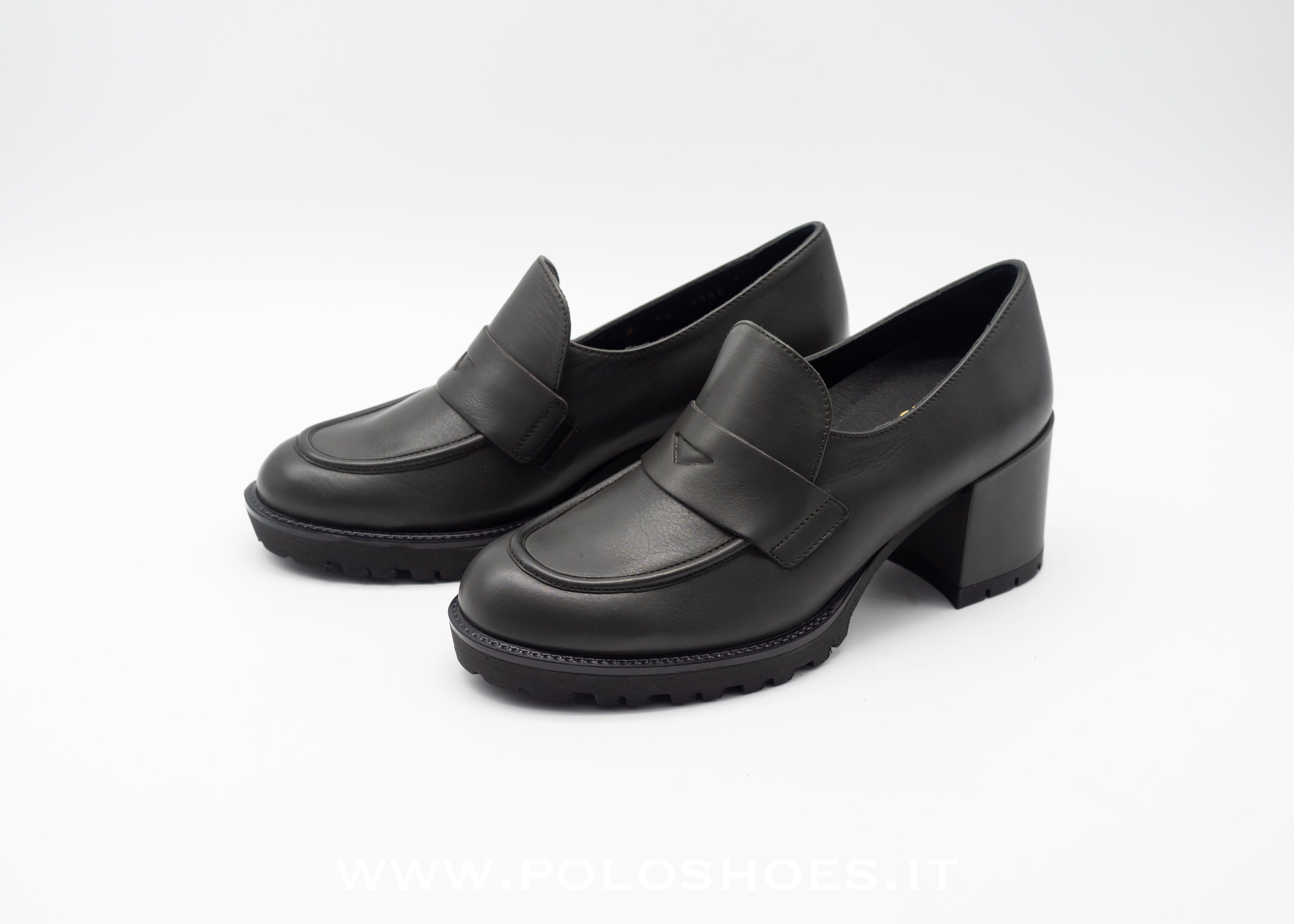 MELLUSO - MOCASSINO TACCO GRIGIO