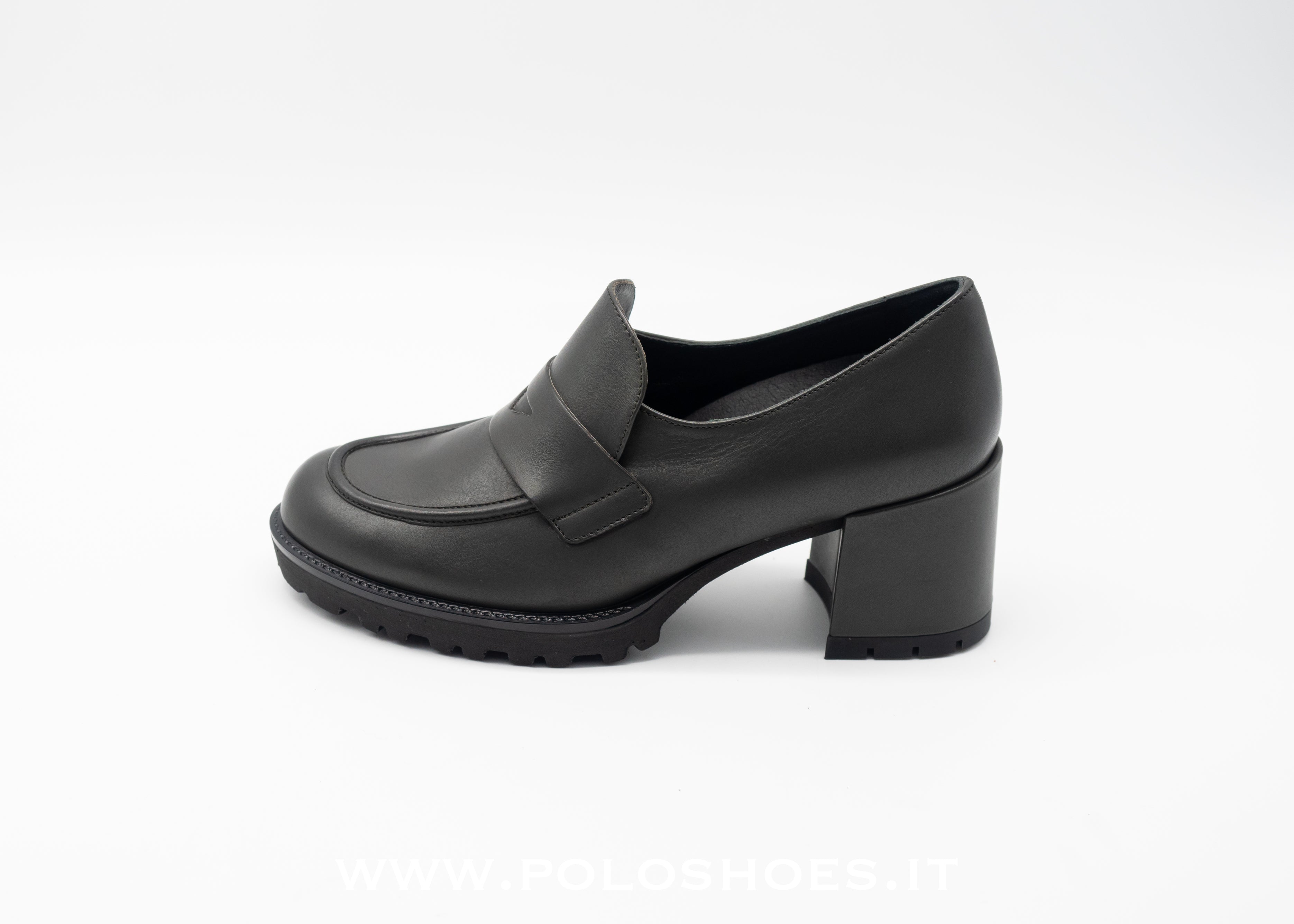 MELLUSO - MOCASSINO TACCO GRIGIO