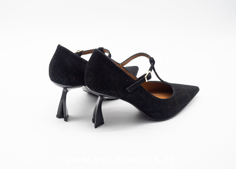 COUTURE - DECOLETTE CINTURINO GALASSIA NERO