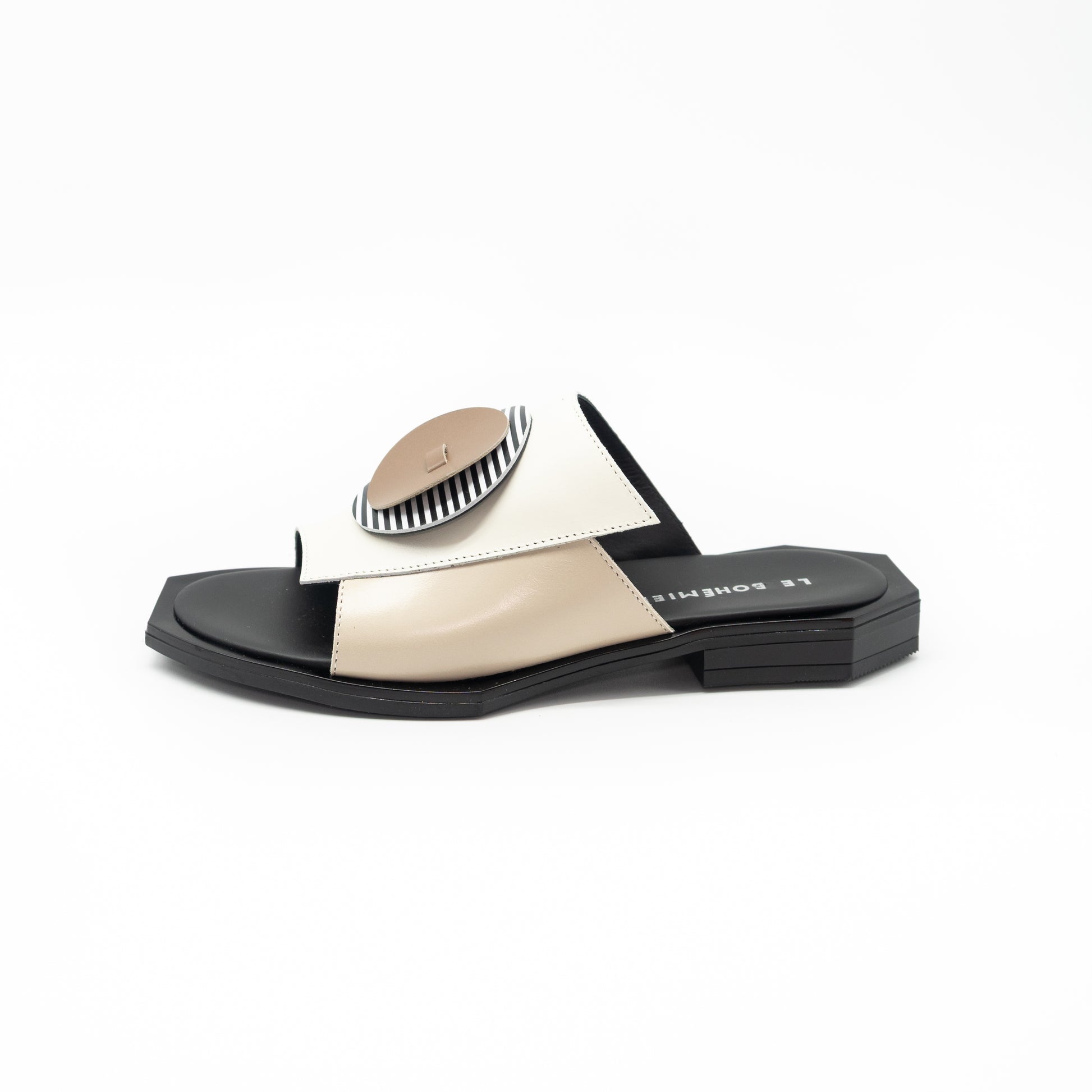 LE BOHEMIEN - CIABATTA FASCIONE CERCHIO RIGHE