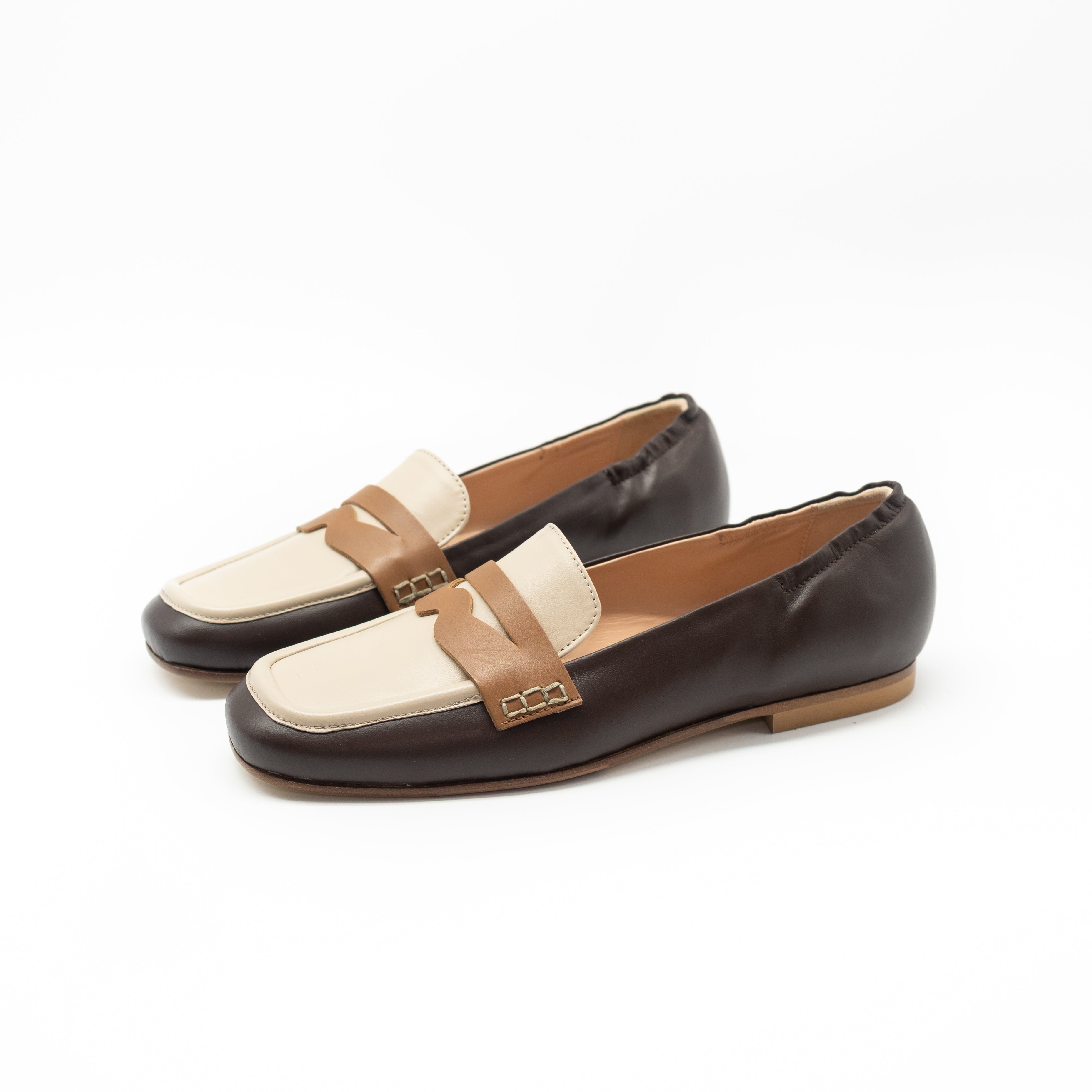NAPOLEONI -MOCASSINO BICOLOR MARRON