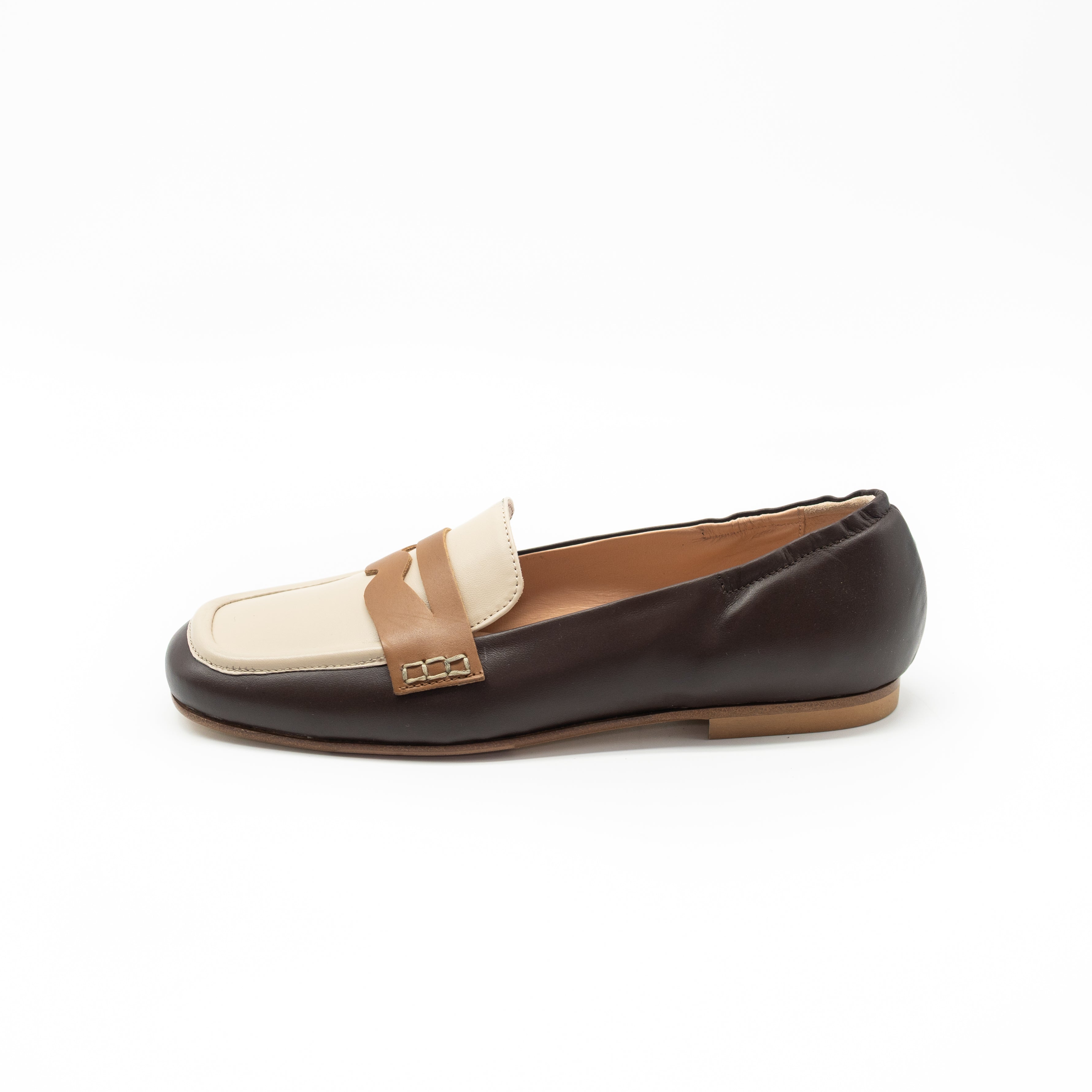 NAPOLEONI -MOCASSINO BICOLOR MARRON