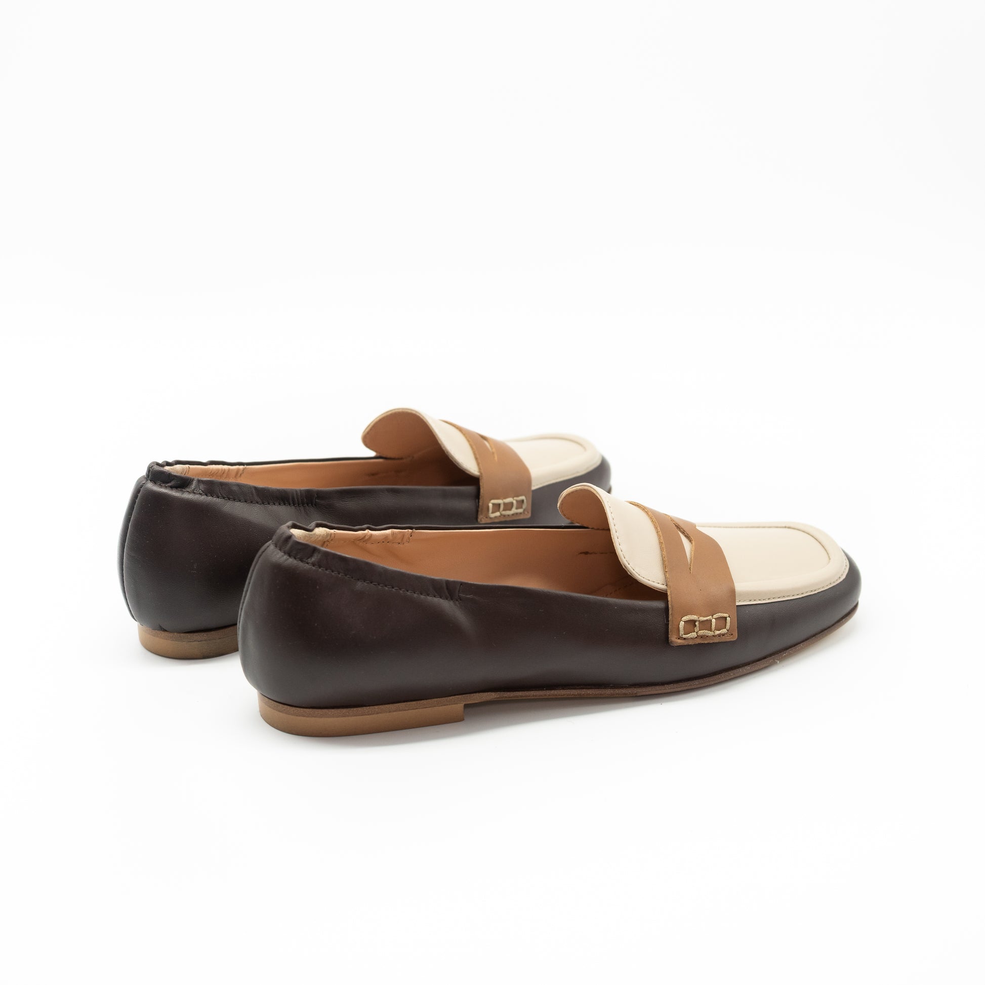NAPOLEONI -MOCASSINO BICOLOR MARRON