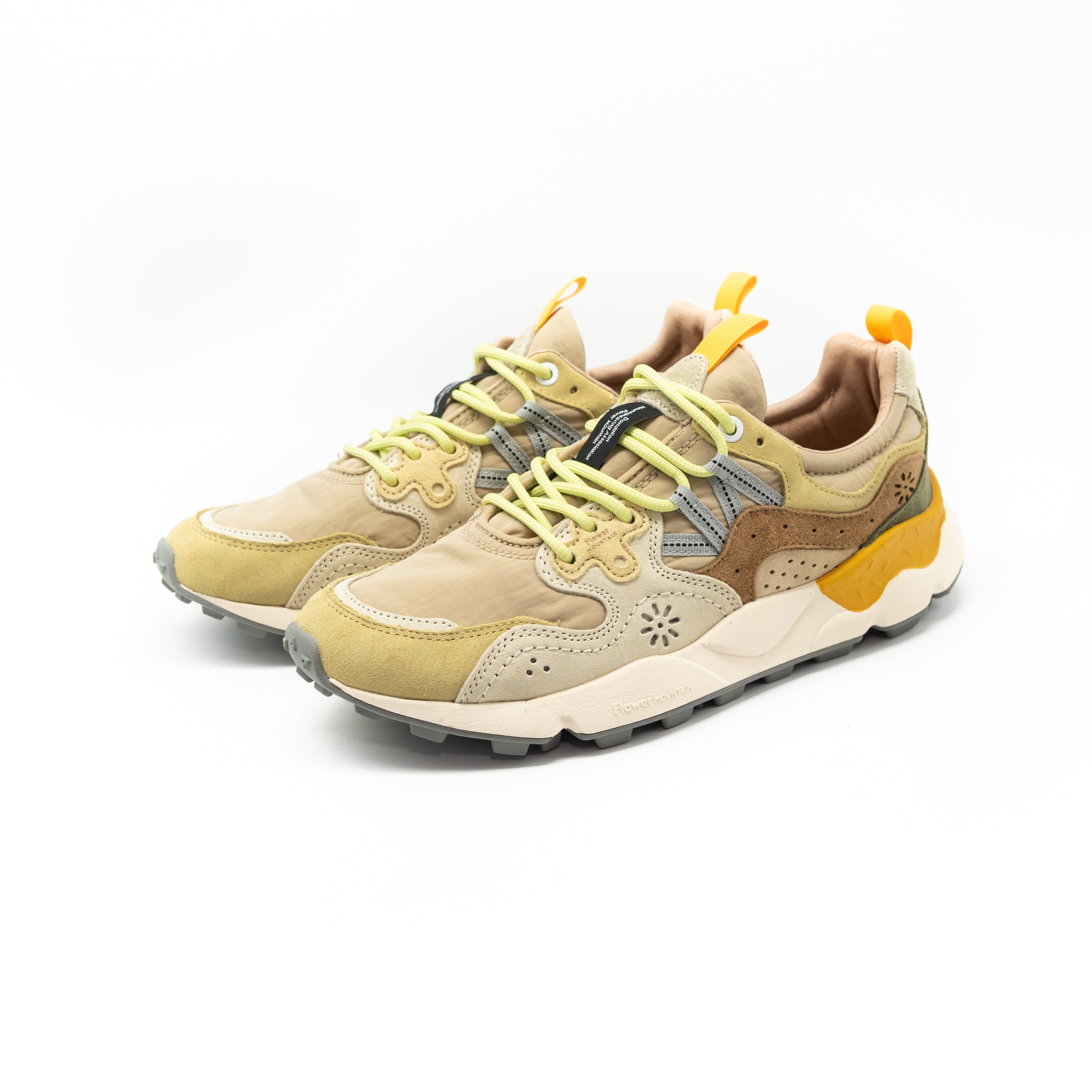 FLOWER MOUNTAIN - YAMANO 3 PALE YELLOW-LIGHT BEIGE - OFF WHITE