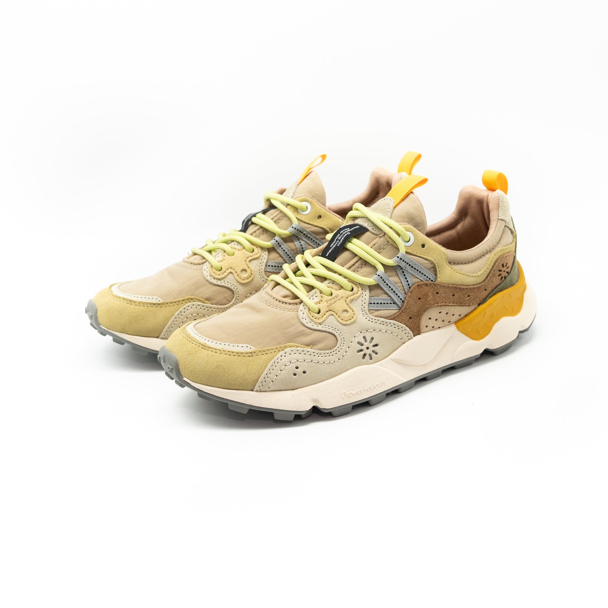 FLOWER MOUNTAIN - YAMANO 3 PALE YELLOW-LIGHT BEIGE - OFF WHITE