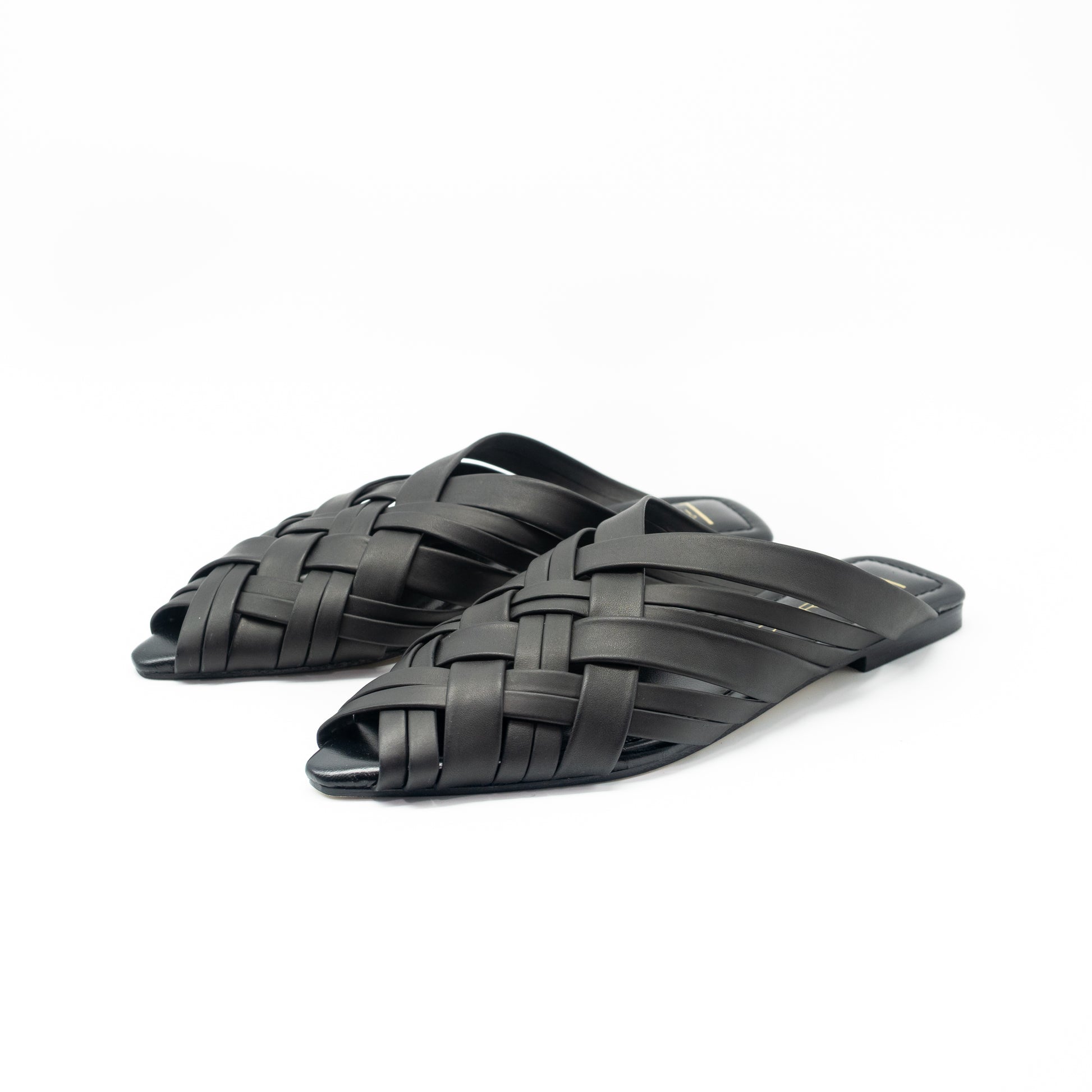 CORRIDONI MILANO - SANDALO CIABATTA TRECCIA BLACK