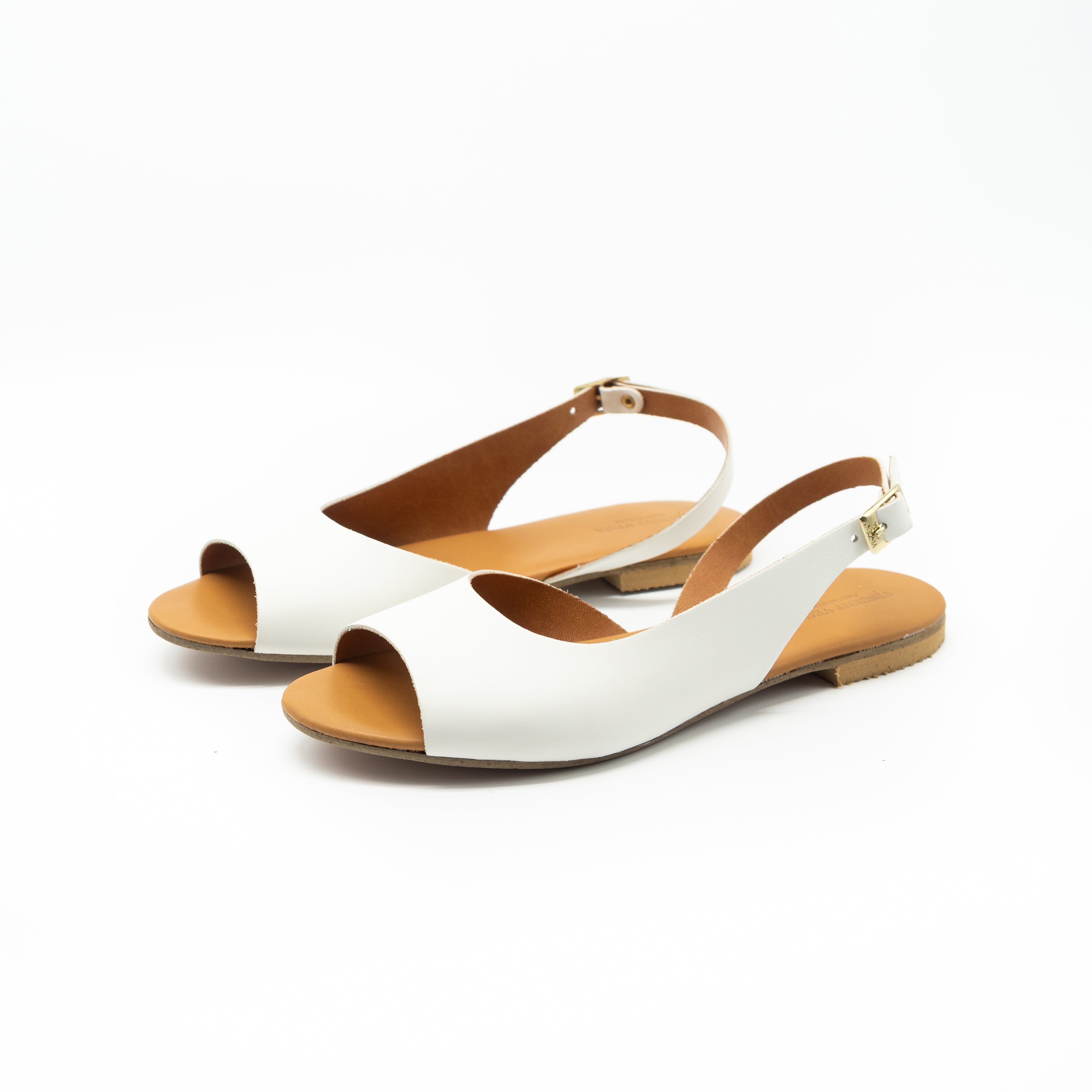 VINCENT VEGA - SANDALO SLINGBACK WHITE