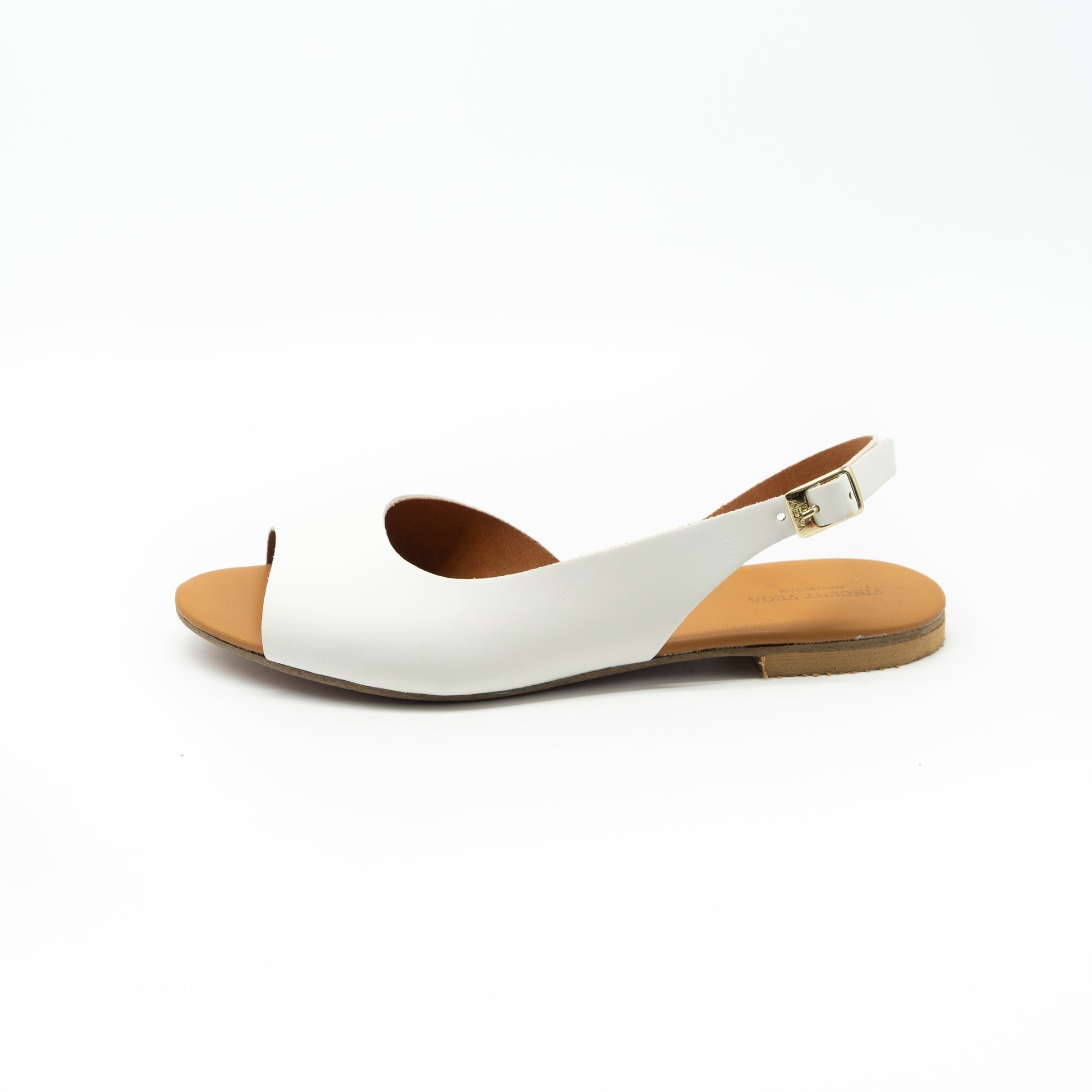 VINCENT VEGA - SANDALO SLINGBACK WHITE