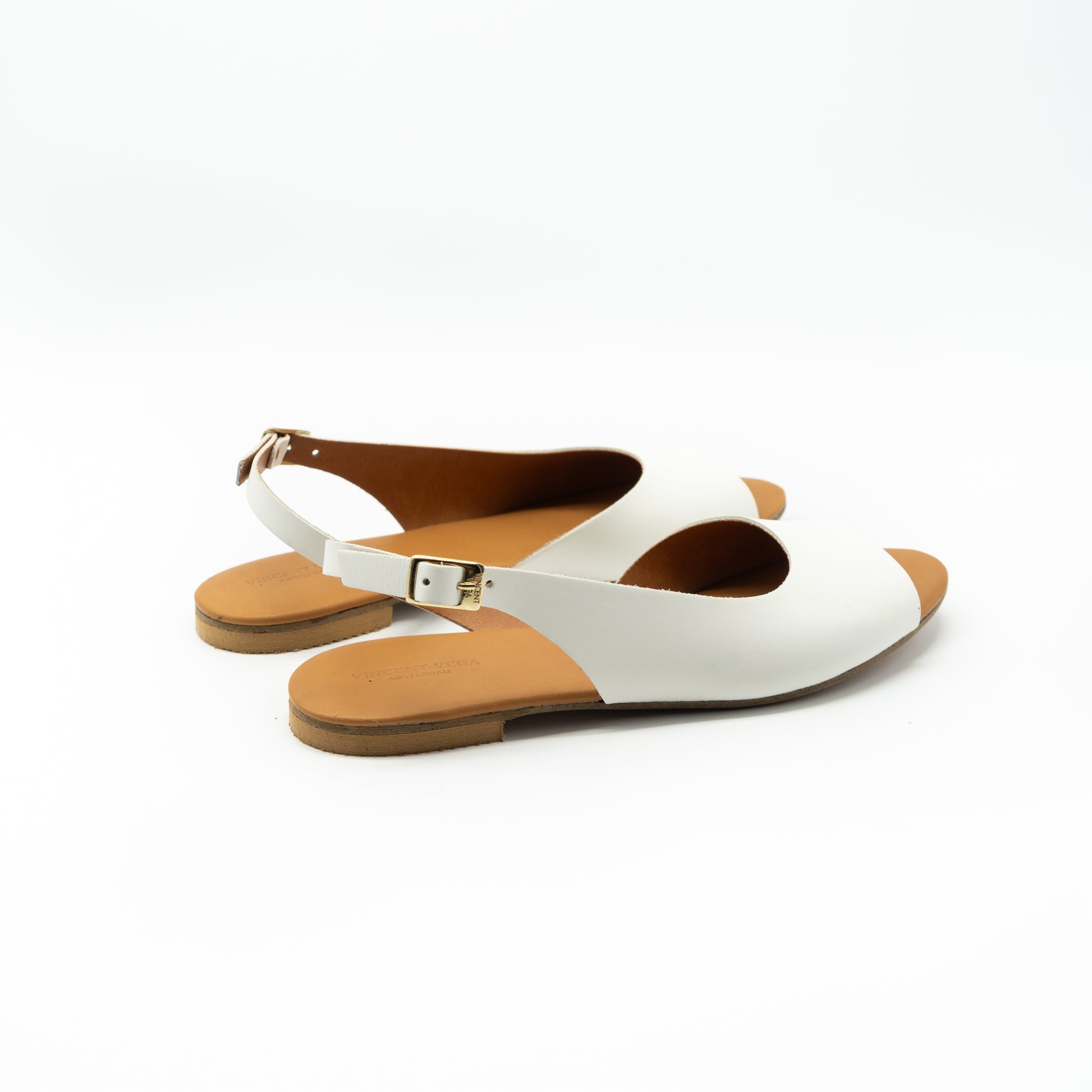 VINCENT VEGA - SANDALO SLINGBACK WHITE
