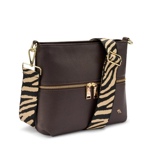 FRAU - BORSA PELLE CON TRACOLLA ANIMALIER