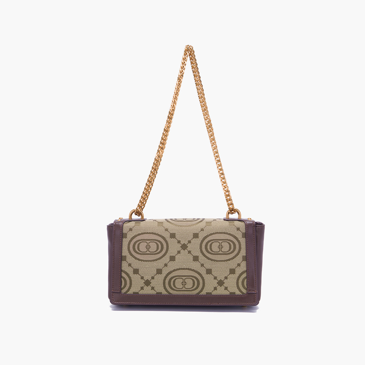 LA CARRIE BAG - BORSA A SPALLA MONOGRAM MARRONE