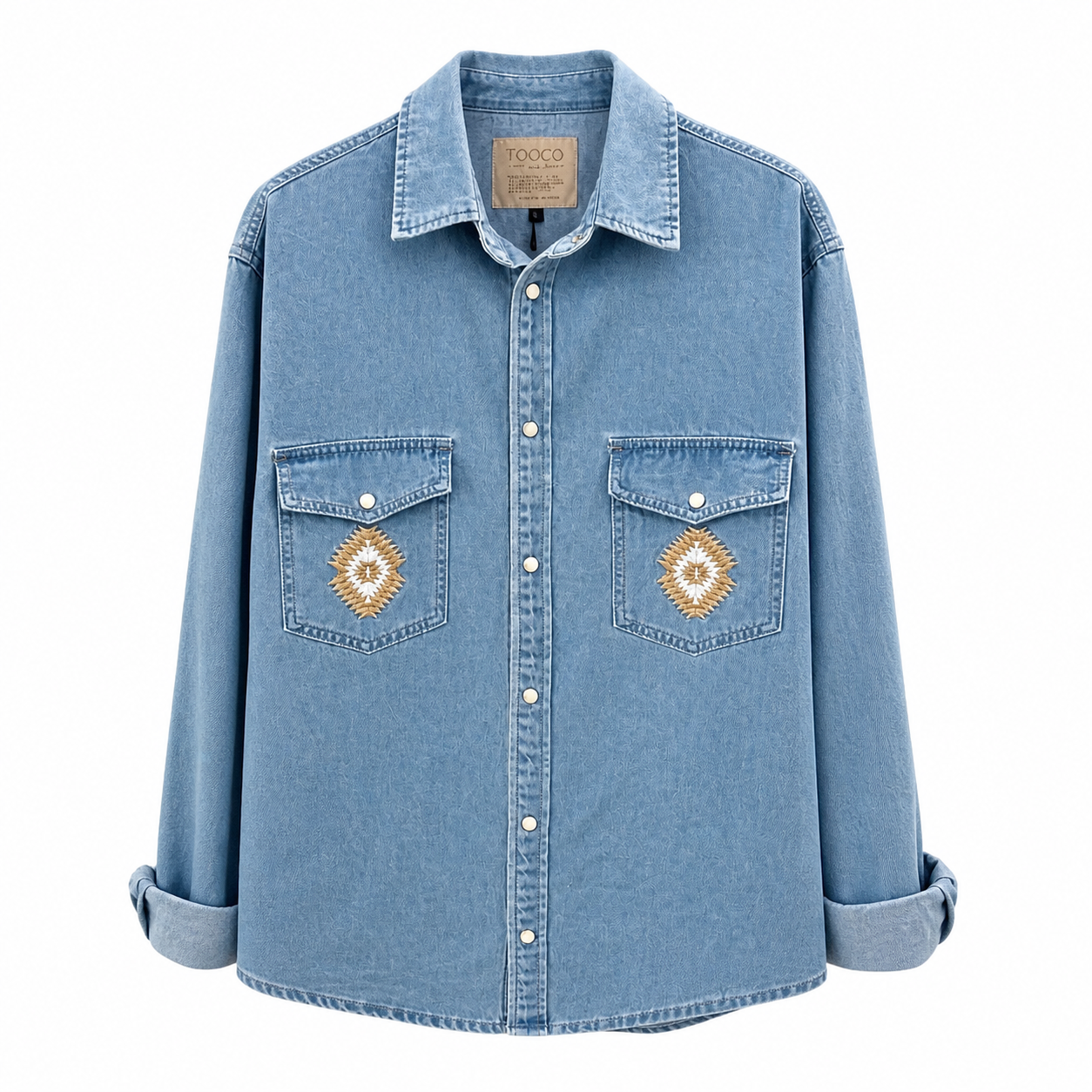 TÖÖCO - CAMICIA TEXANA LIGHT BLUE