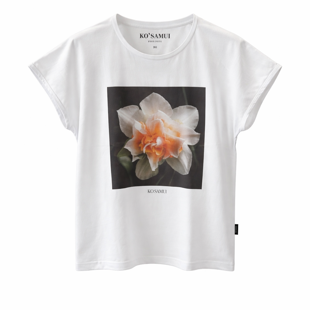KOSAMUI -T-SHIRT BLOOM WHITE