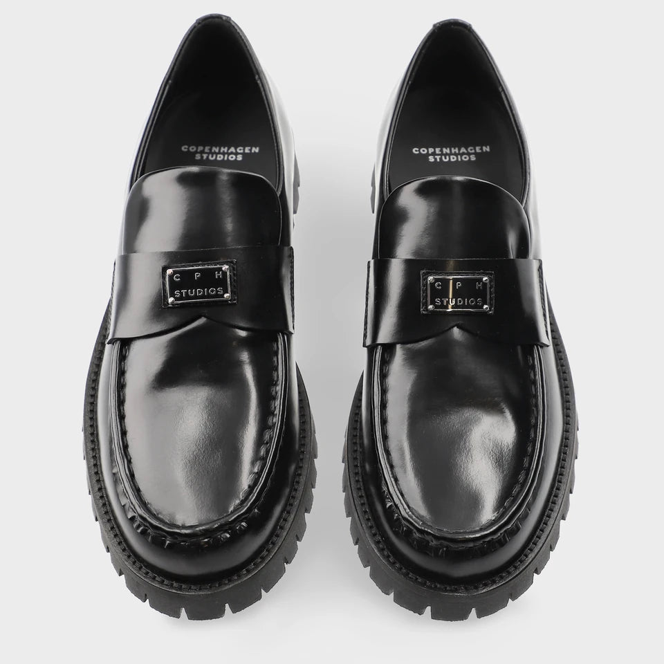 COPENHAGEN - MOCASSINO CPH848 BRUSHED LEATHER BLACK