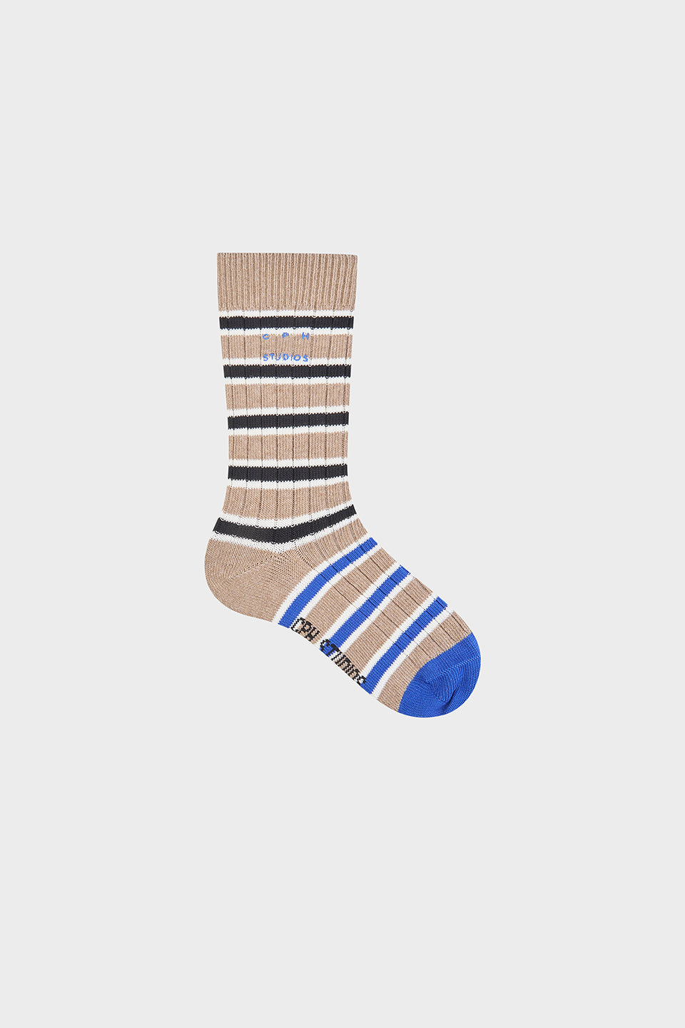 CPH STUDIOS - CPH SOCKS 12 COTTON BLEND BROWN STRIPED