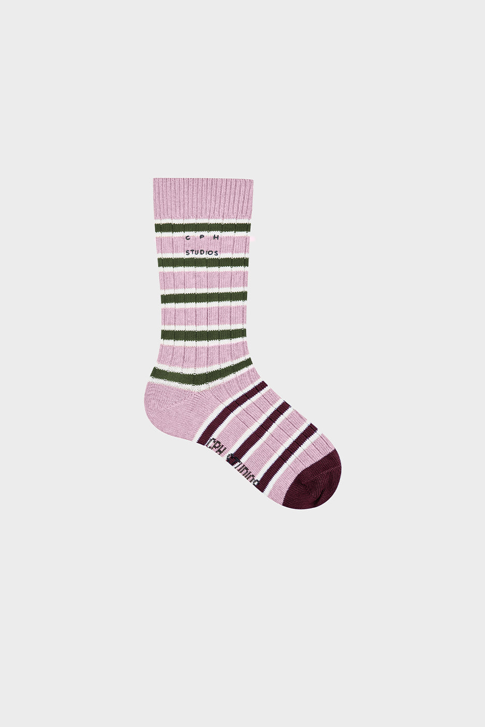 CPH STUDIOS - CPH SOCKS 12 COTTON ROSE  STRIPED
