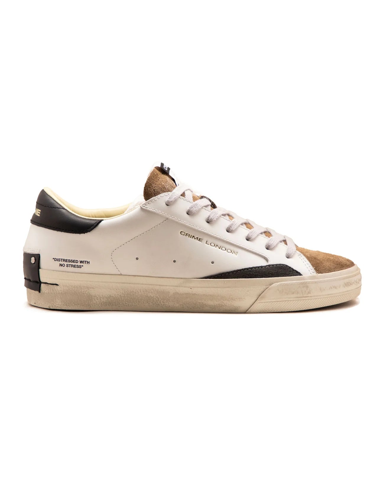 CRIME LONDON - DISTRESSED 2.0 WHITE BROWN