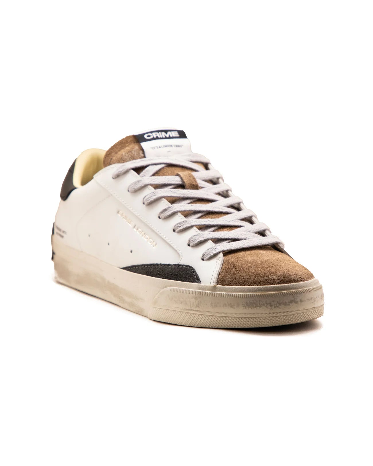 CRIME LONDON - DISTRESSED 2.0 WHITE BROWN