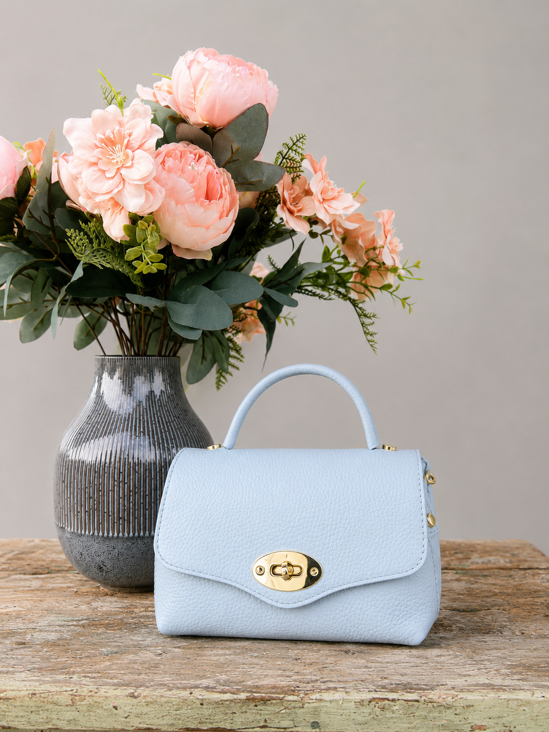 POLO SHOES BAGS - BORSA MINI POSTINO AZZURRA