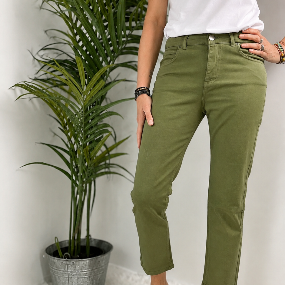 GOD SAVE DENIM - JEANS FIT VERDE
