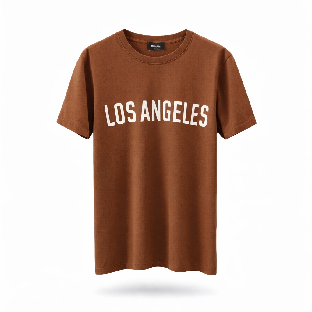 KOSAMUI -T-SHIRT LOS ANGELES CHESTNUT