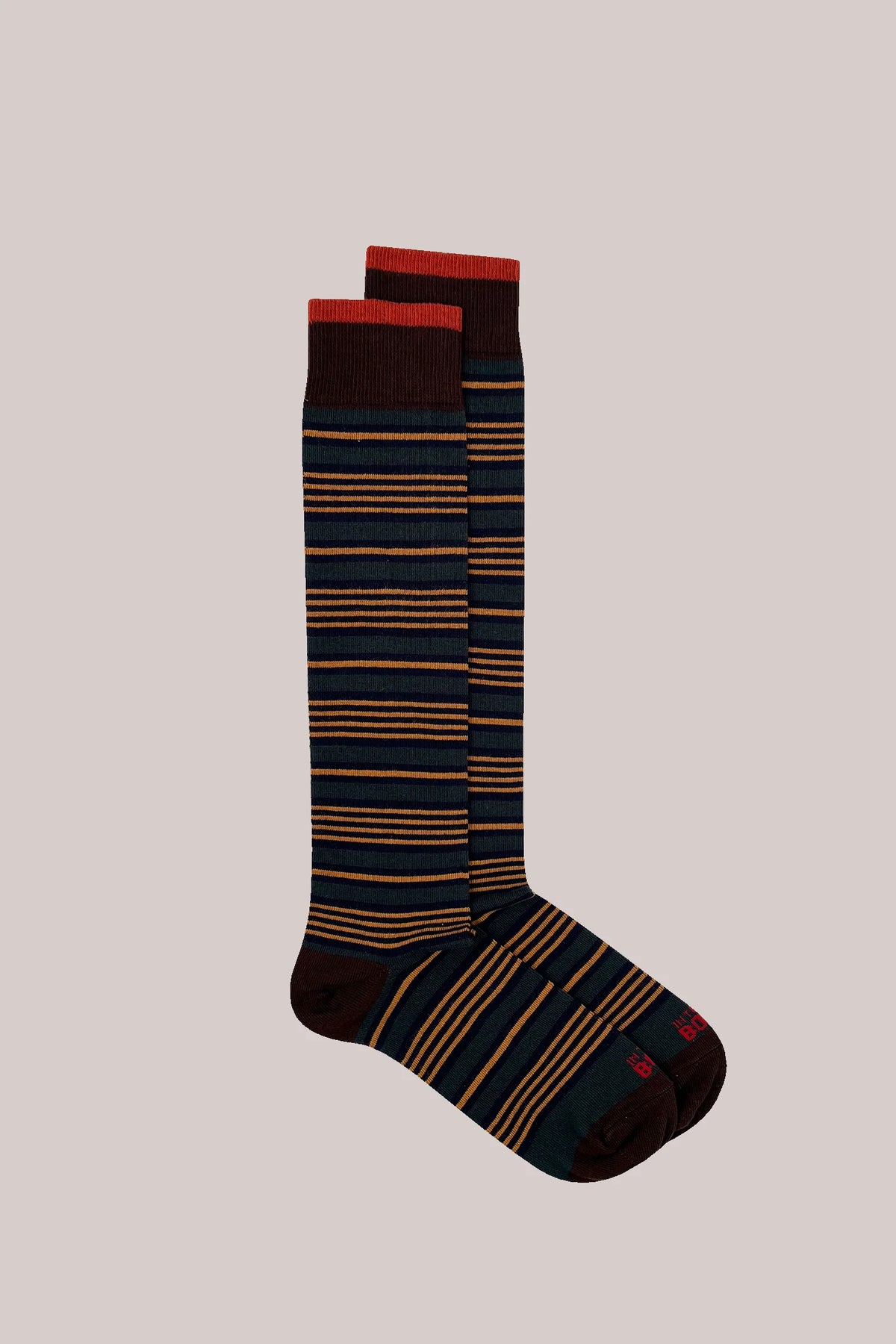 SOX IN THE BOX -CALZE JAPAN STRIPES VERDE MILITARE/MULTICOLOR