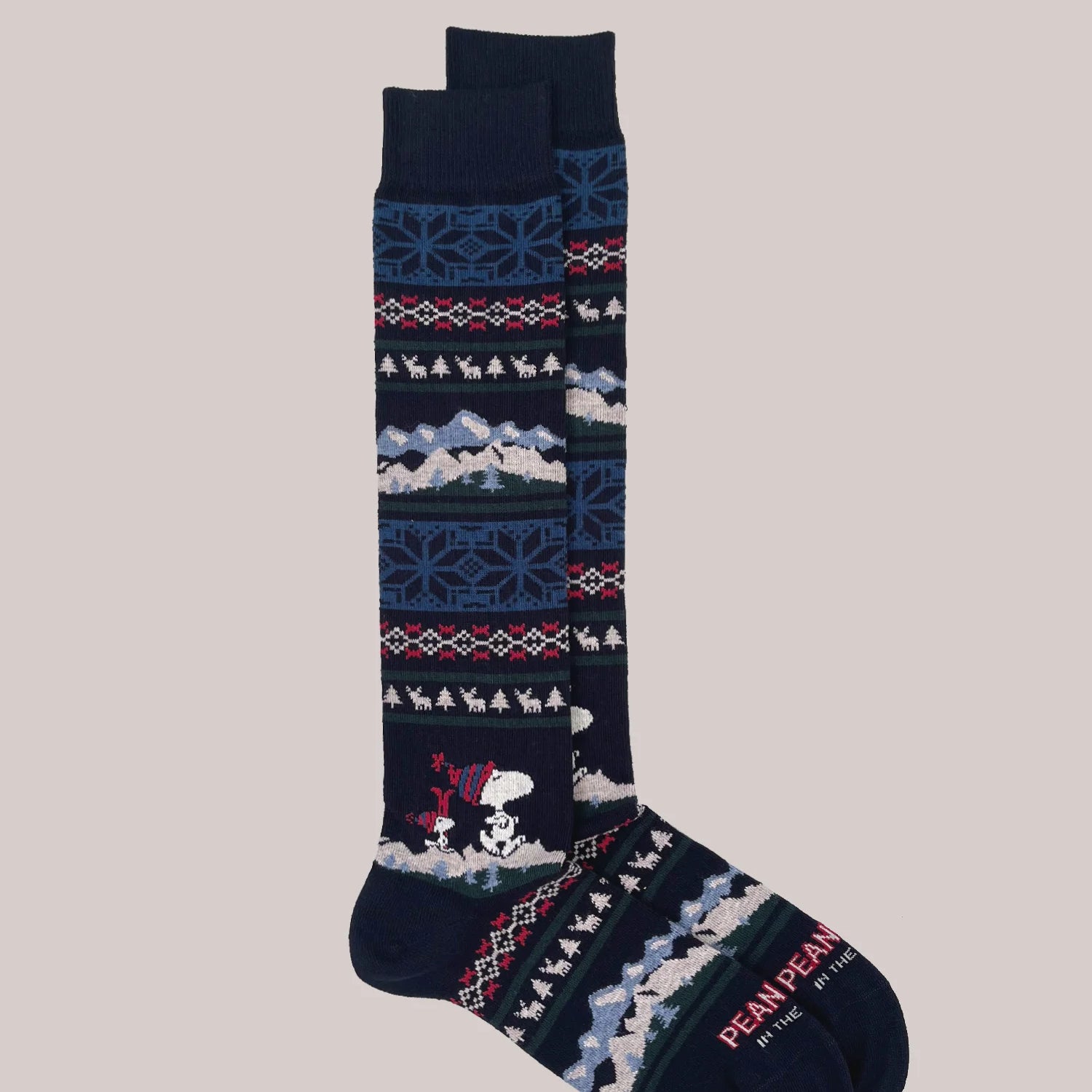 SOX IN THE BOX - CALZE PEANUTS SNOOPY CHRISTMAS STRIPES BLU