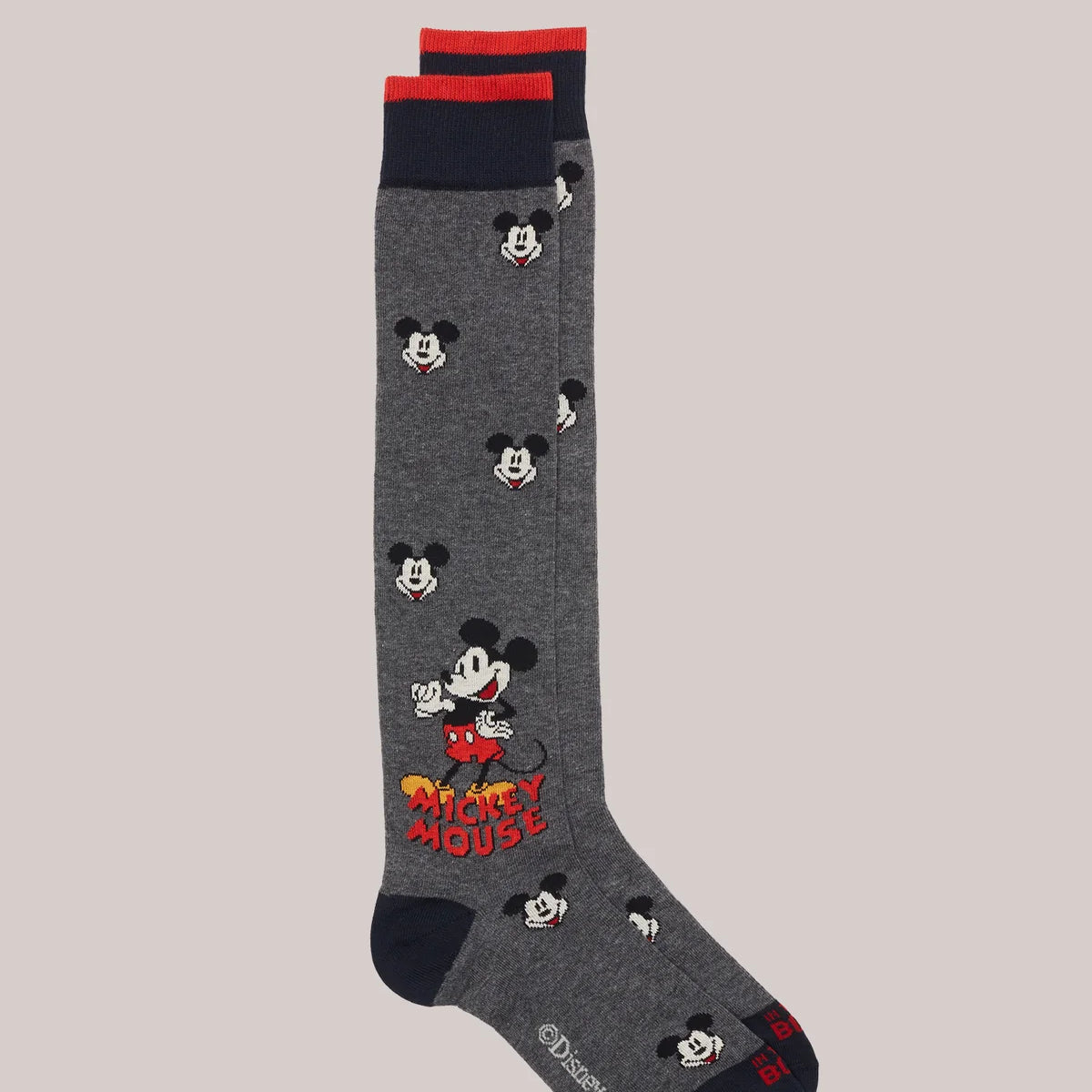 SOX IN THE BOX - CALZE LUNGHE MICKEY MOUSE GRIGIO SCURO