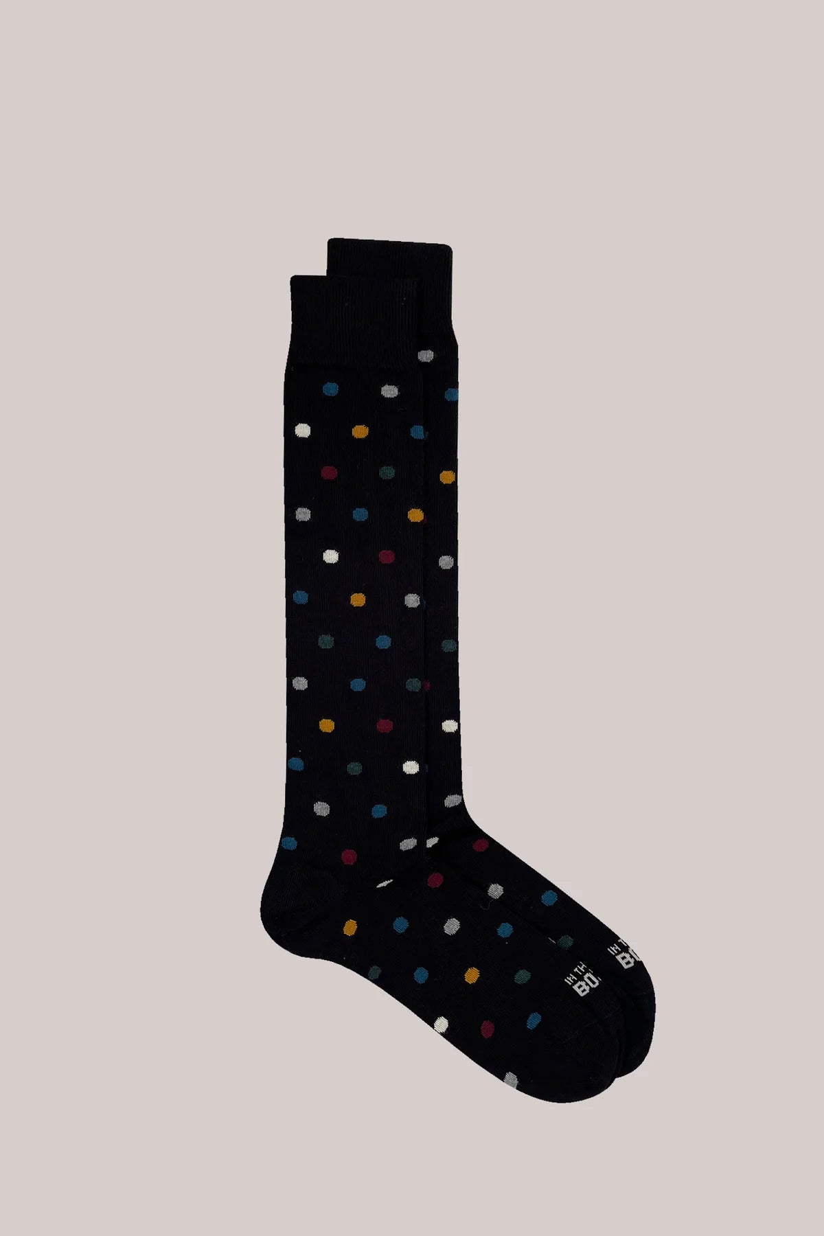 SOX IN THE BOX - CALZA LUNGA  POIS NERO