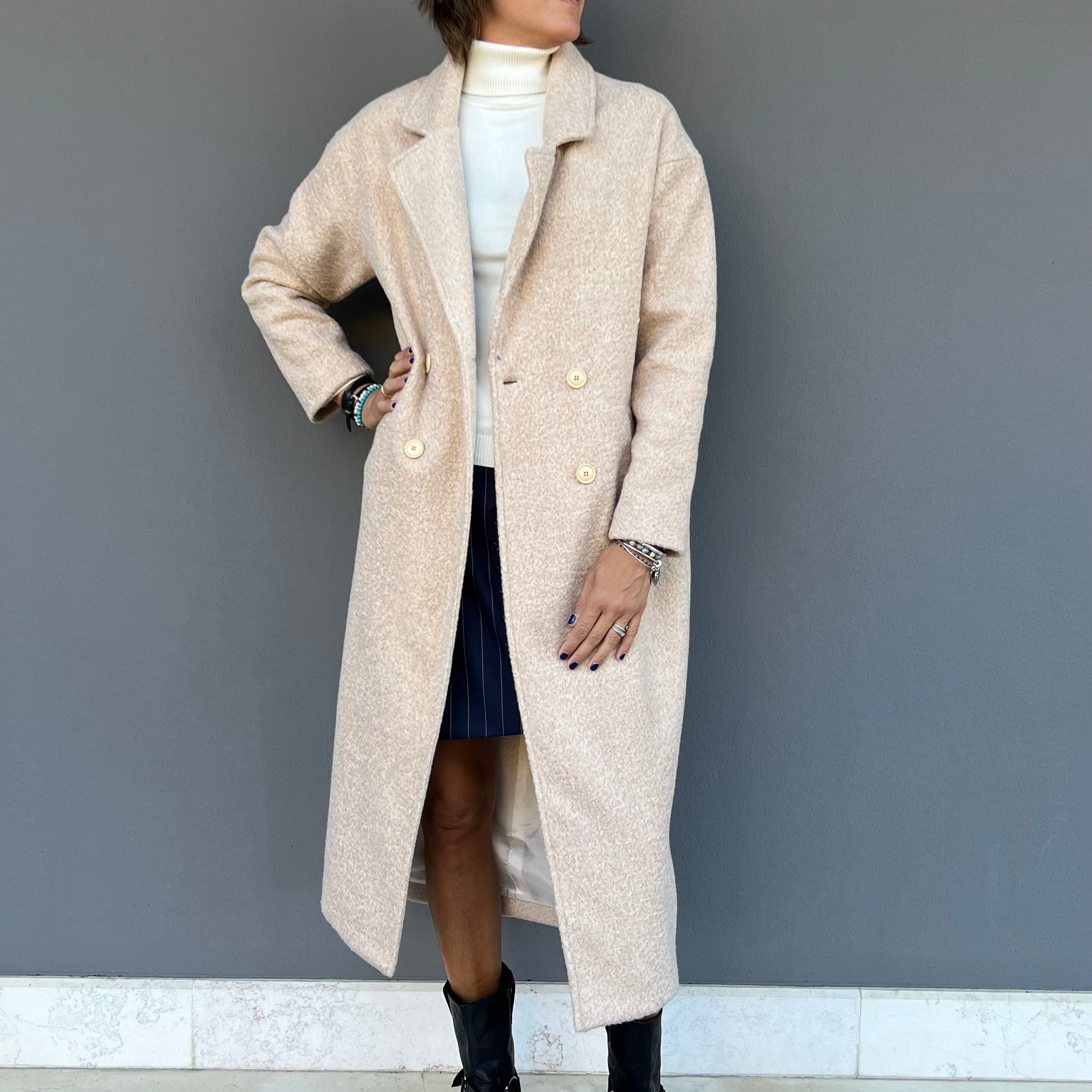 FACE TO FACE STYLE - CAPPOTTO BEIGE