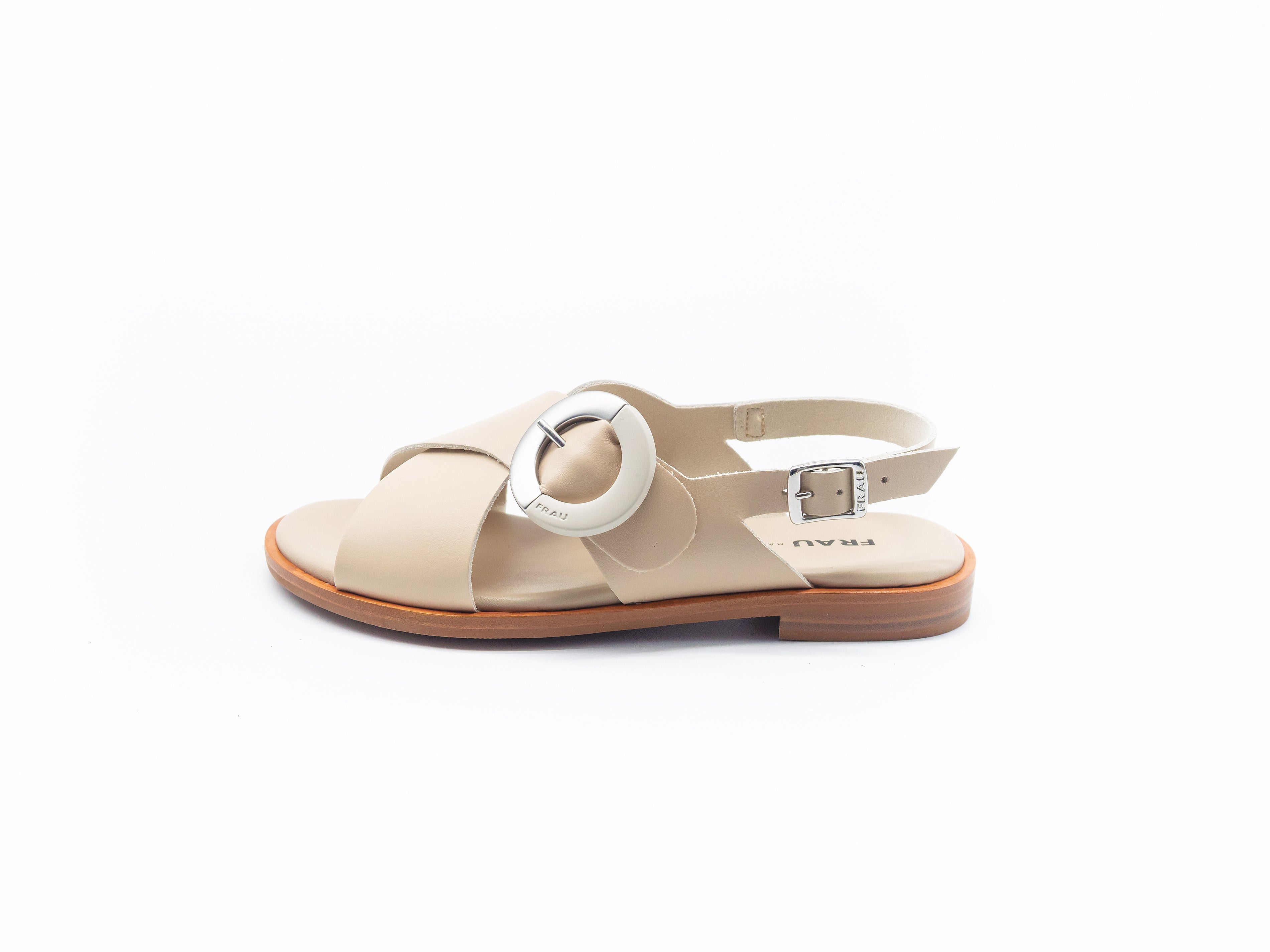 FRAU - SANDALO A INCROCIO CON FIBBIA BEIGE
