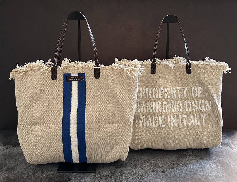 MANIKOMIO -2 PROJECT COTTON STRIPE BLU ROYAL