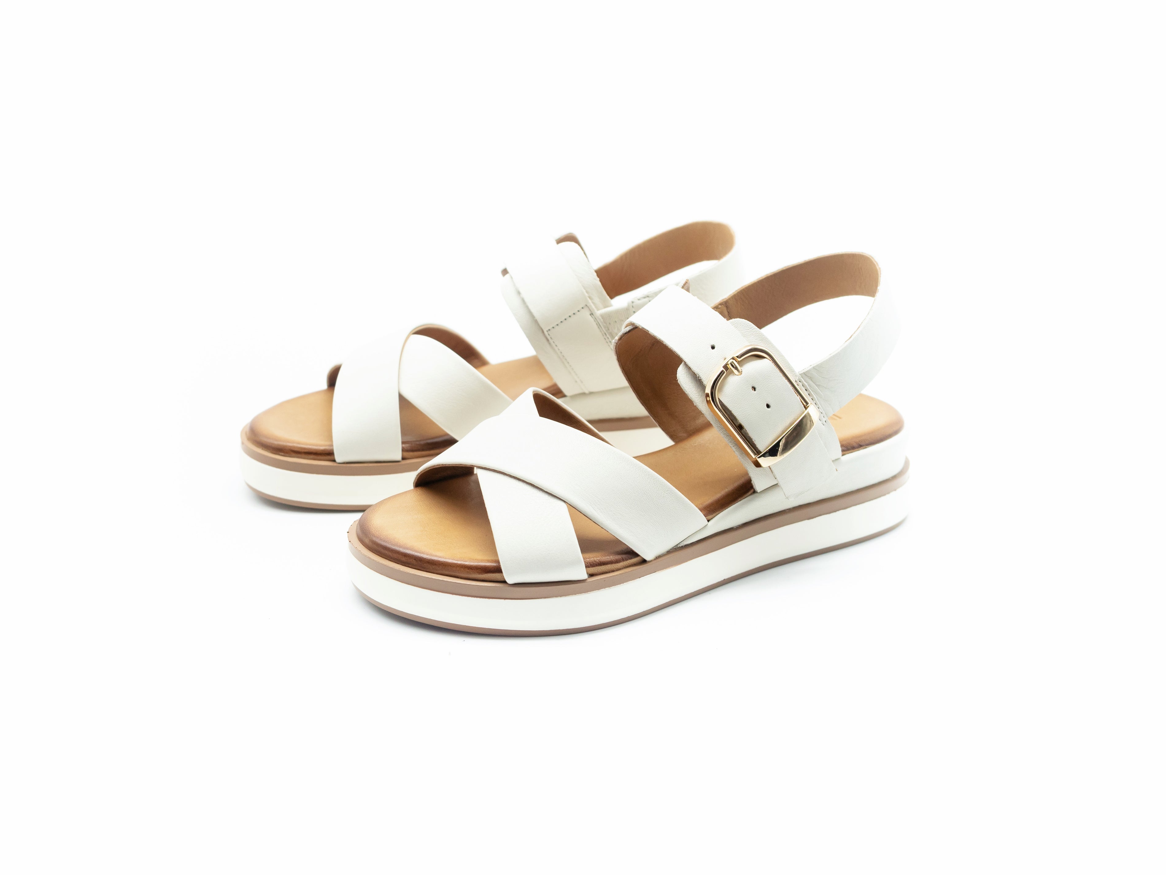 INUOVO - SANDALO INCROCIO LATTE