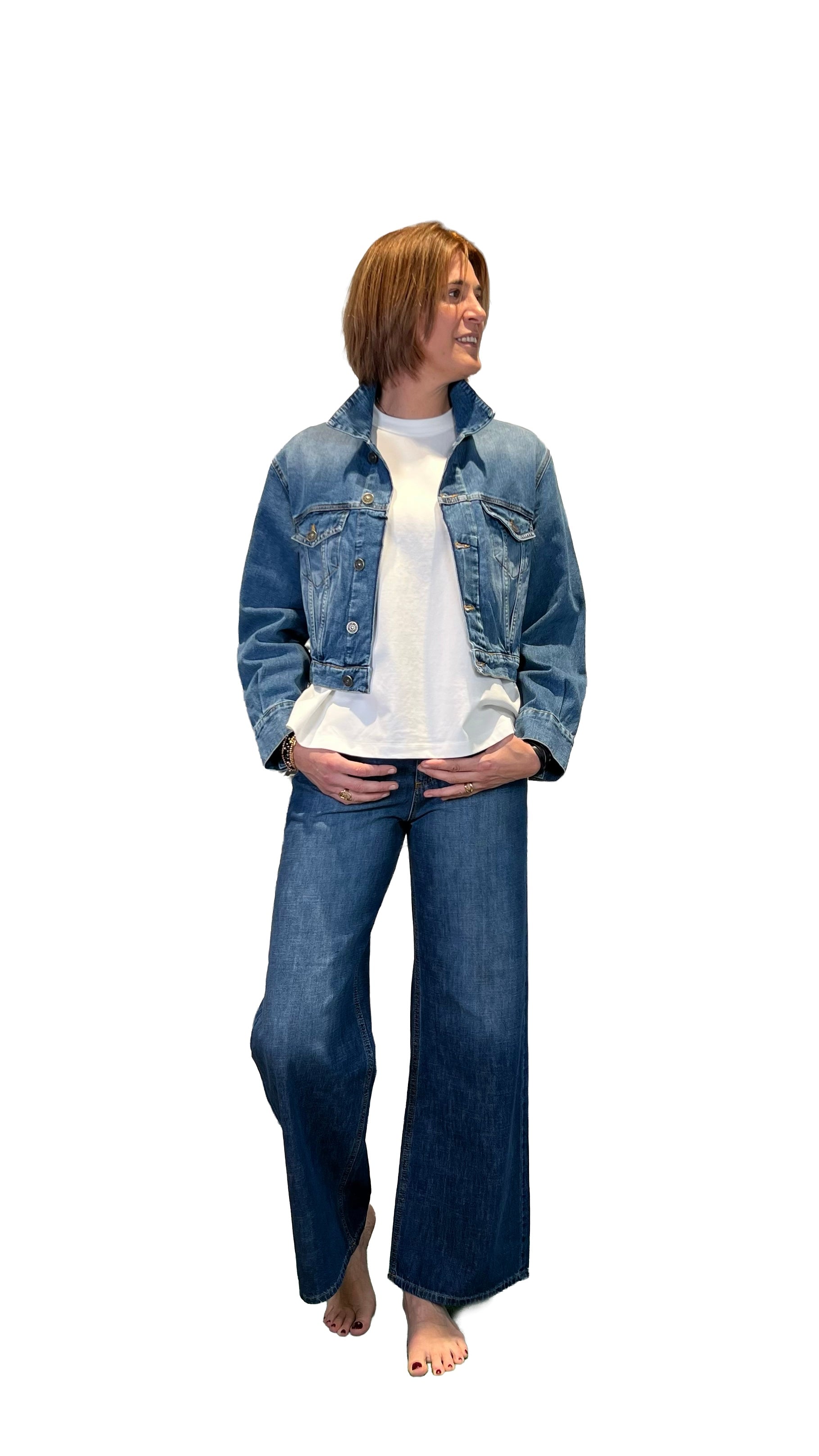 GOD SAVE DENIM - GIUBBINO OVER JEANS TULIPANO