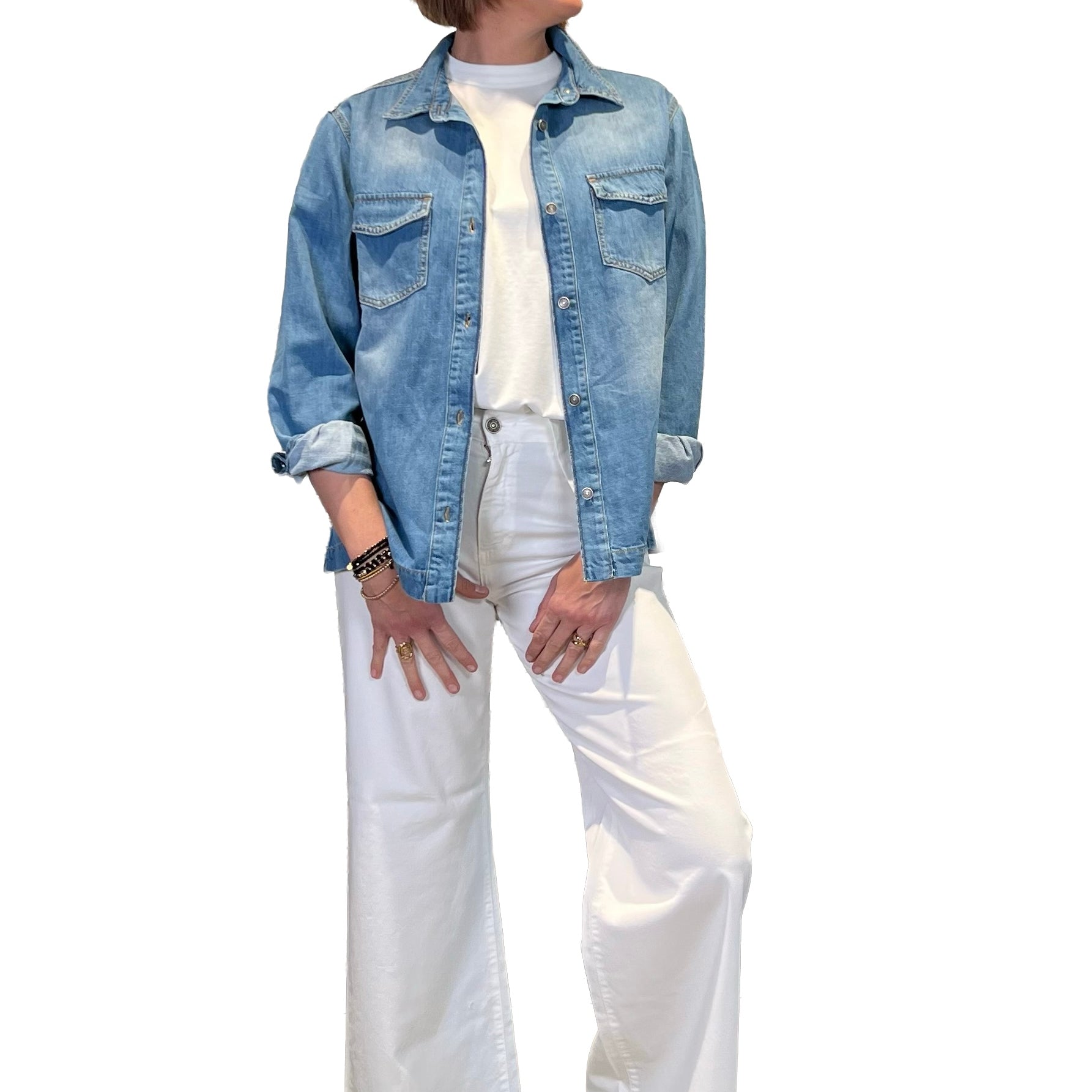GOD SAVE DENIM - CAMICIA JEANS OVER  DEMETRA 8