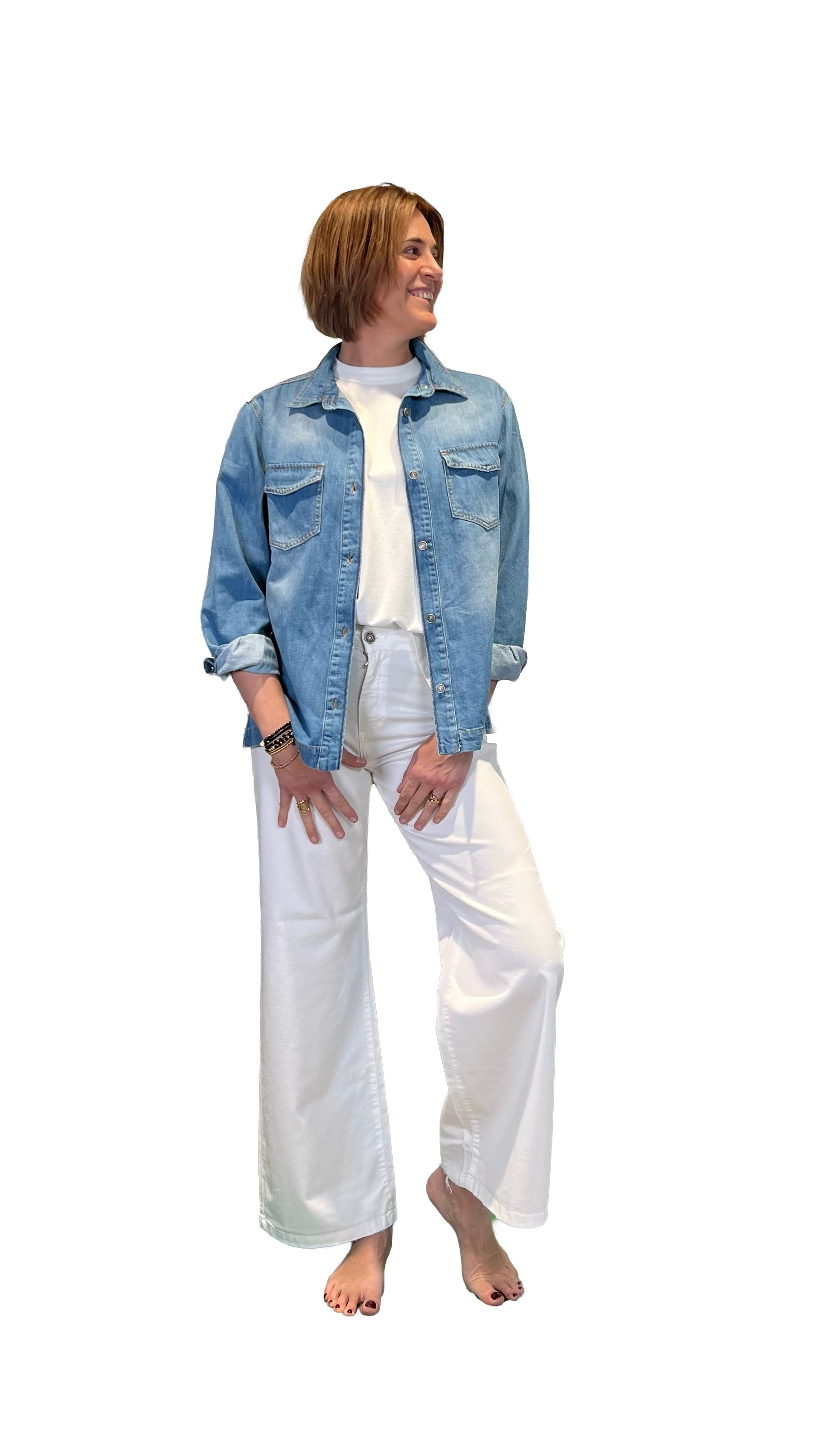 GOD SAVE DENIM - CAMICIA JEANS OVER  DEMETRA 8