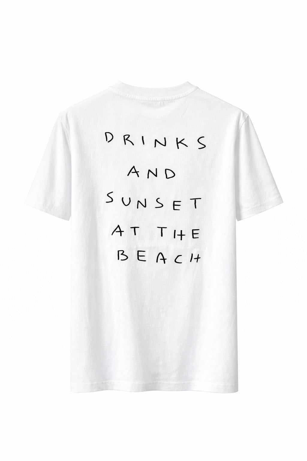 TÖÖCO - T-SHIRT DRINK AND SUNSET WHITE