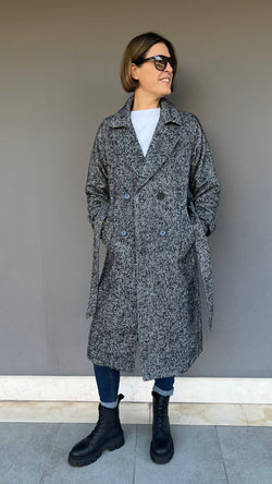 GOA GOA - CAPPOTTO GUSTAV LUNGO MISTO LANA TWEED