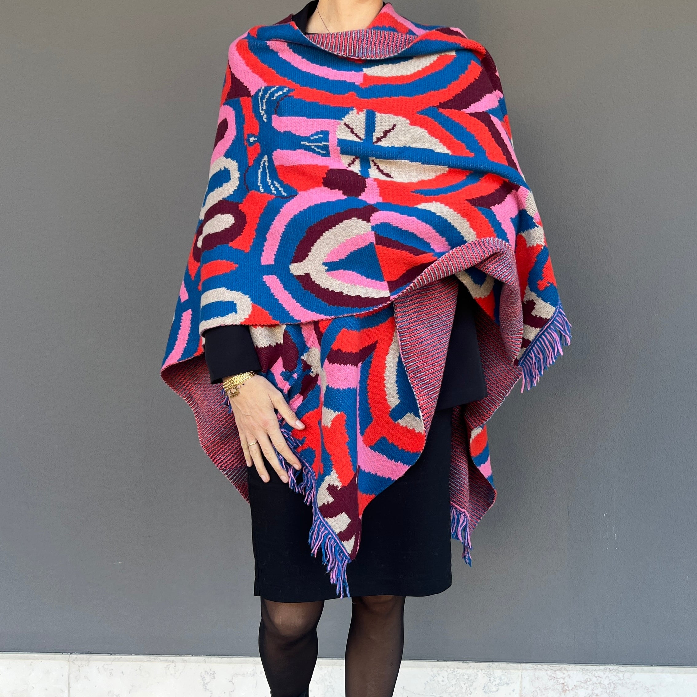 TÖÖCO - PONCHO KAPIX MULTICOLOR