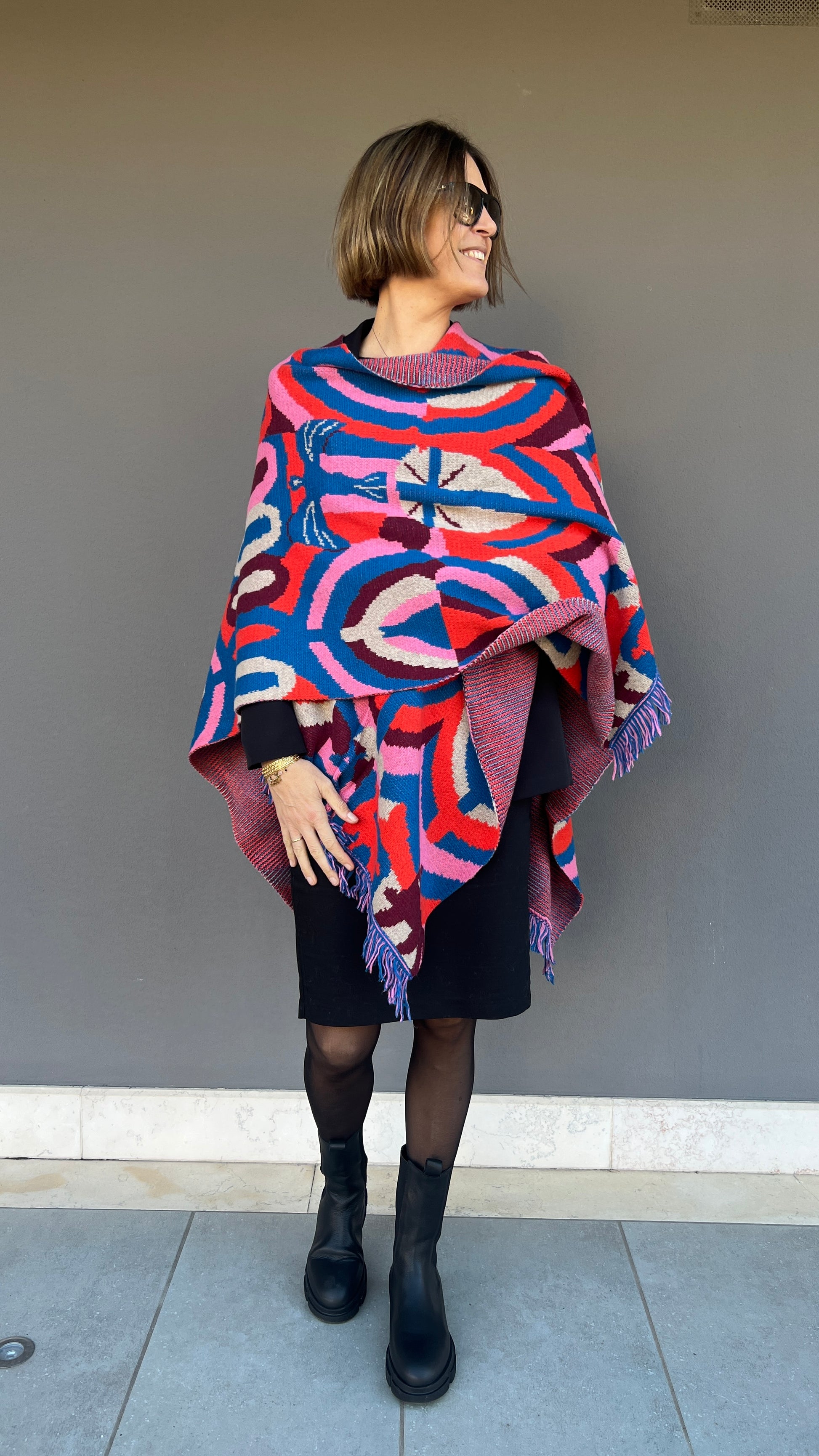 TÖÖCO - PONCHO KAPIX MULTICOLOR