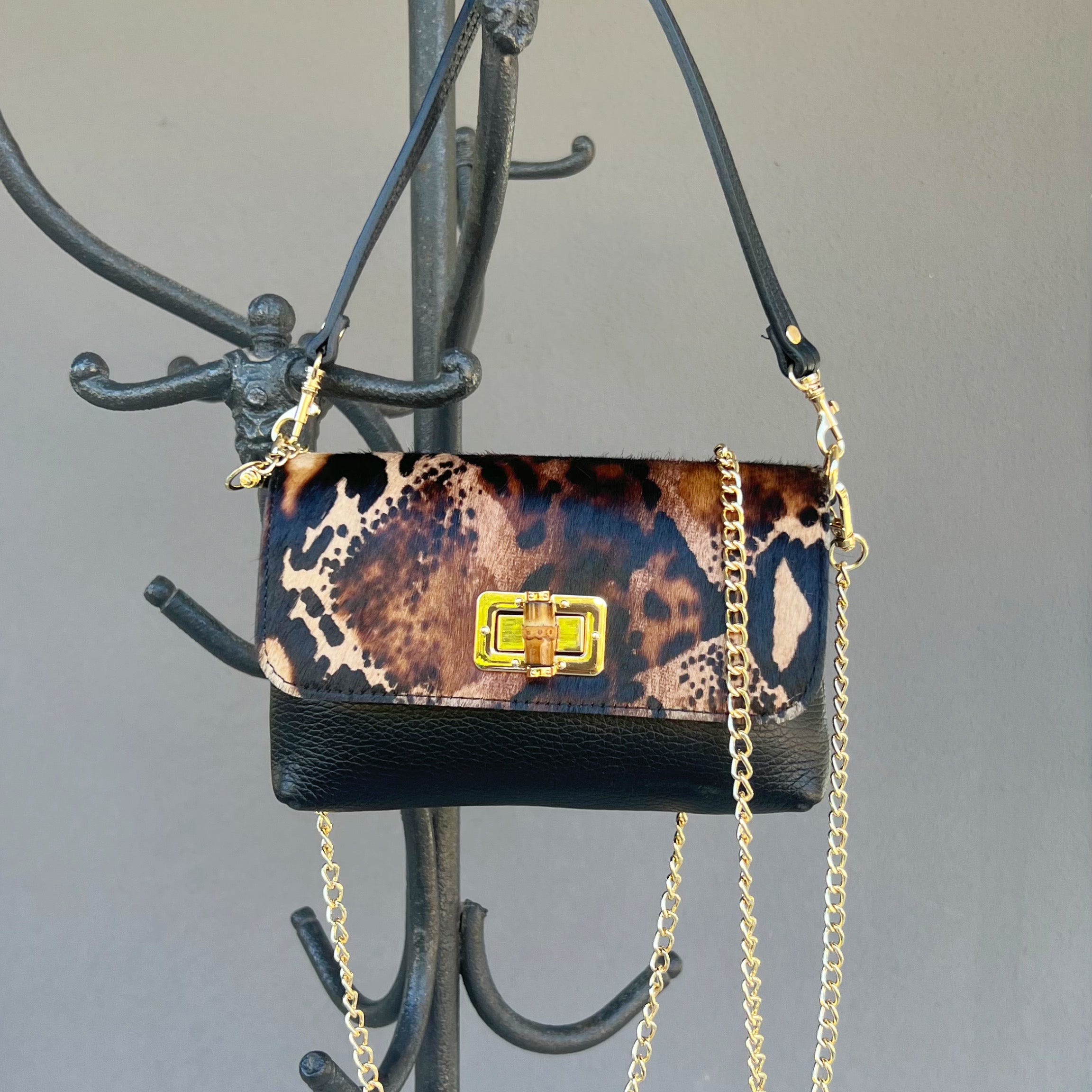 POLO SHOES BAGS - BAG ANNA ANIMALIER COW 3