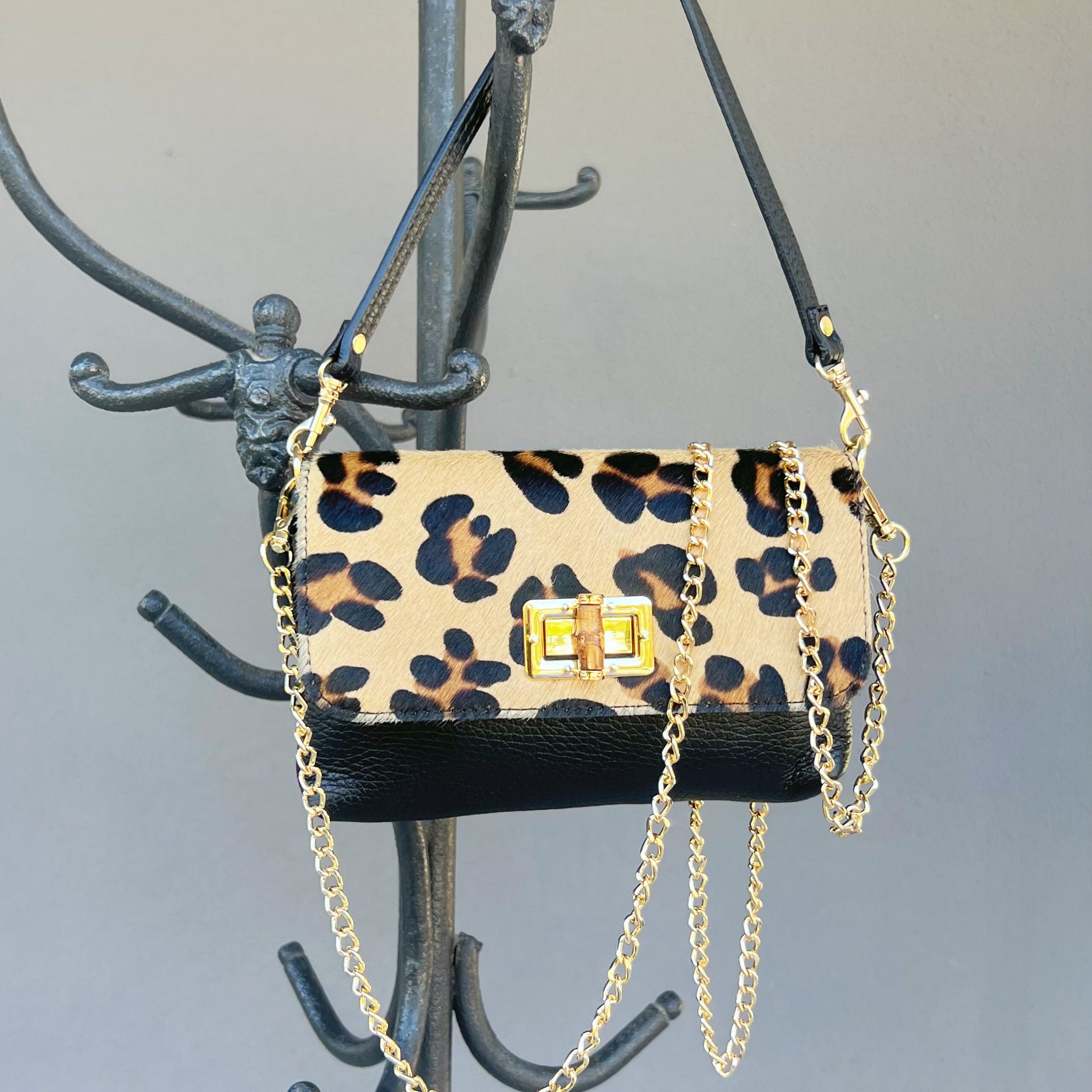 POLO SHOES BAGS - BAG ANNA ANIMALIER LEOPARDATA 1