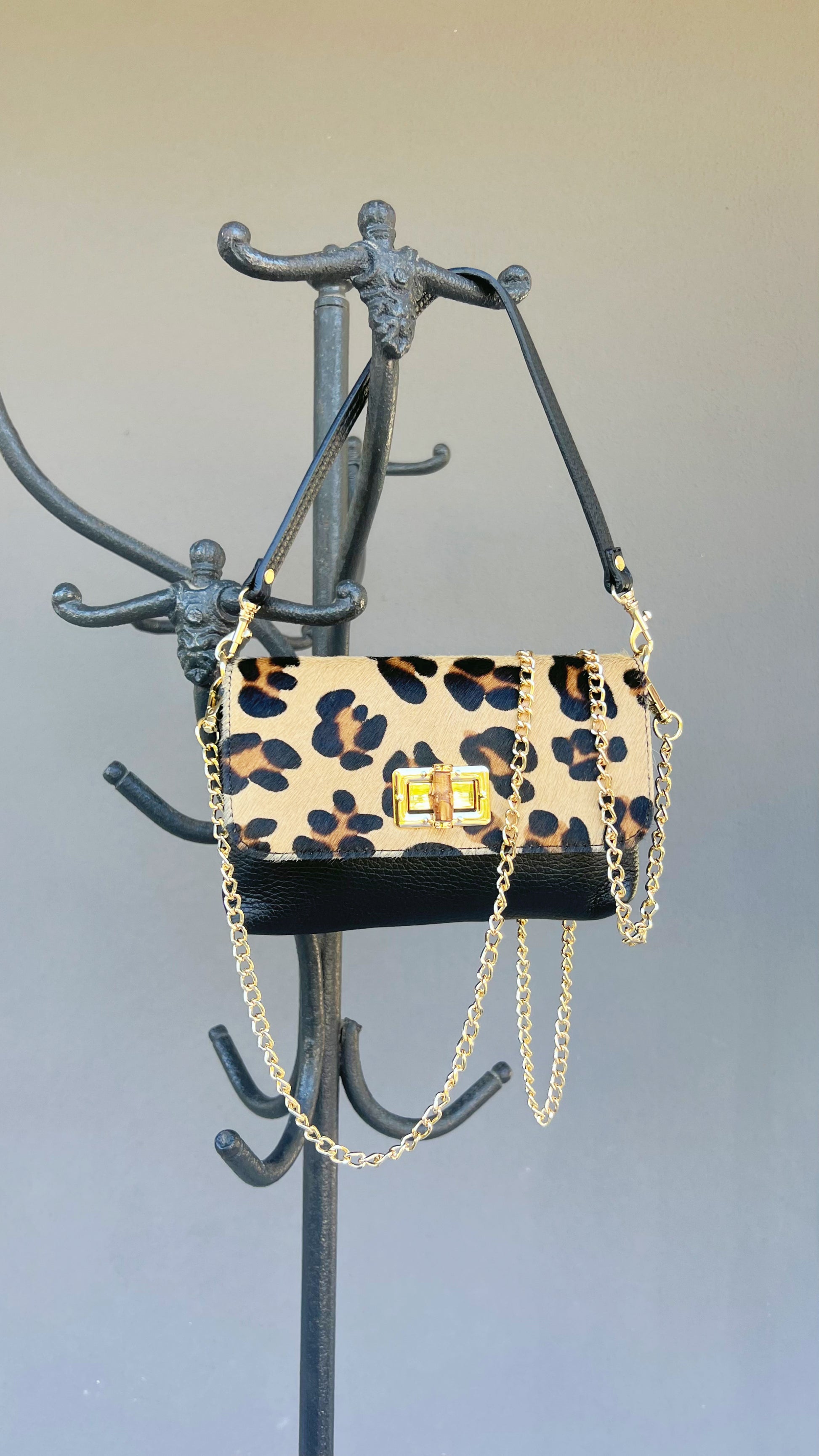 POLO SHOES BAGS - BAG ANNA ANIMALIER LEOPARDATA 1