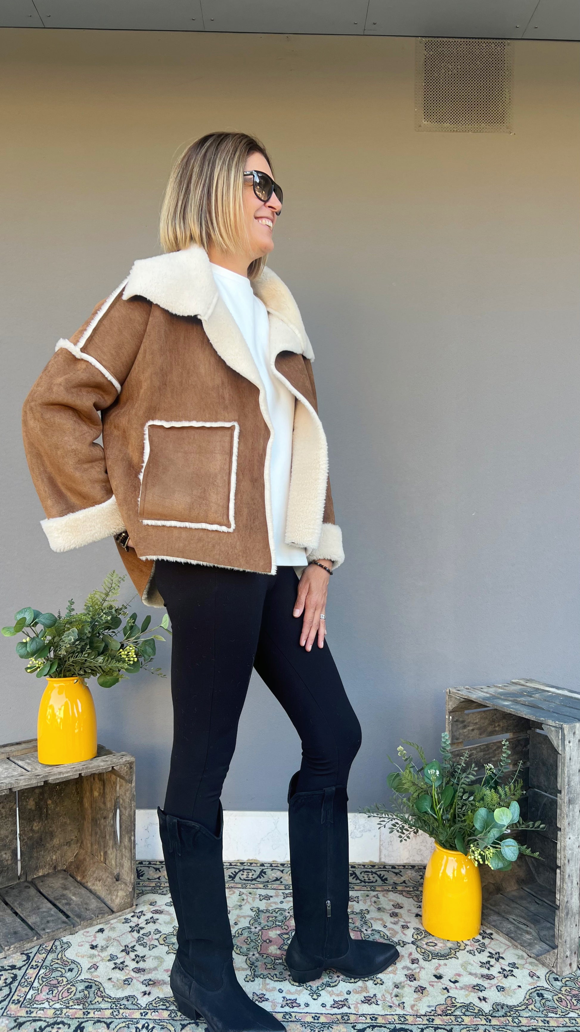 ELEH - ECOMONTONE CROPPED MARRONE