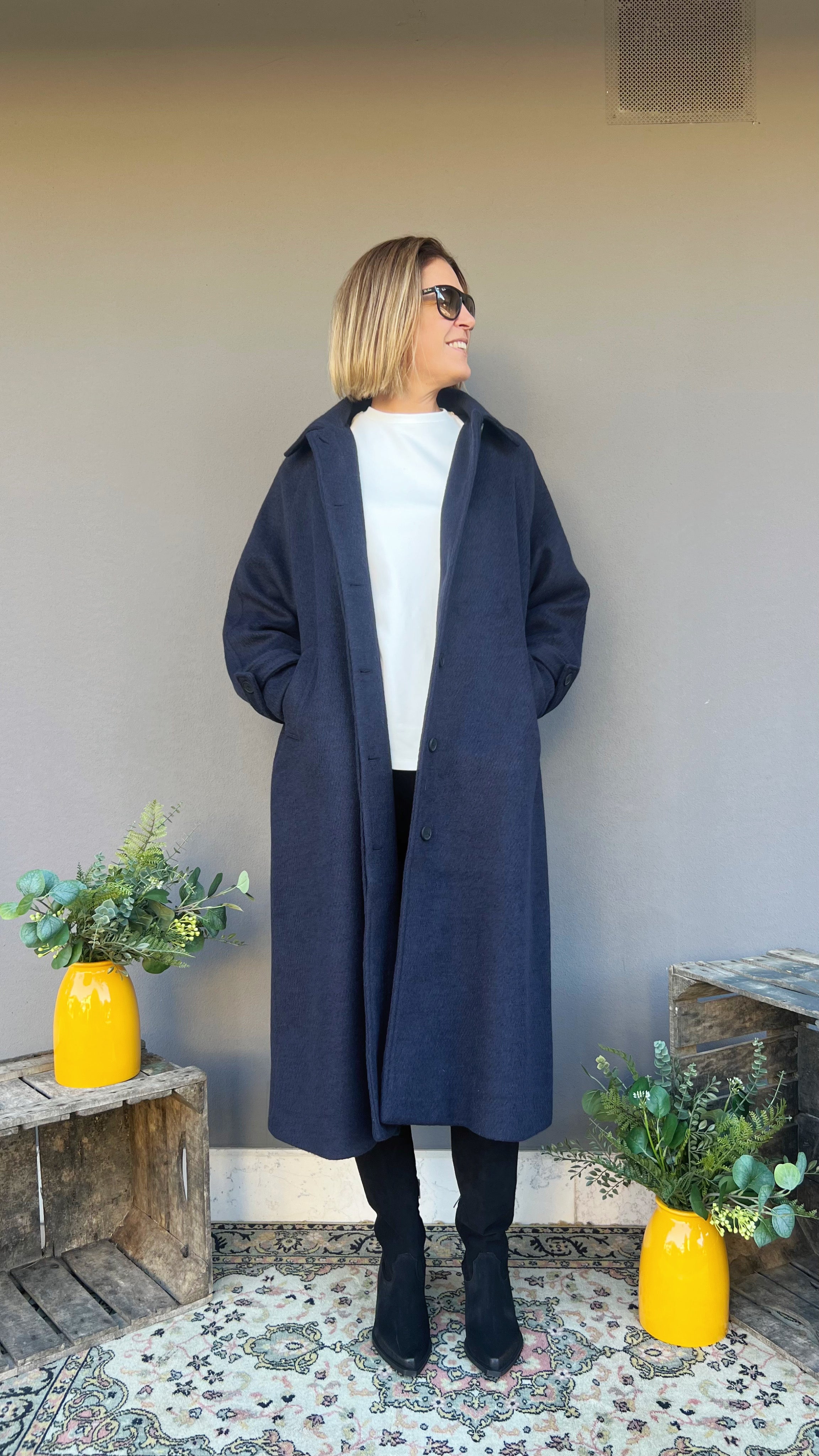 ELEH - CAPPOTTO OVERSIZE BLU