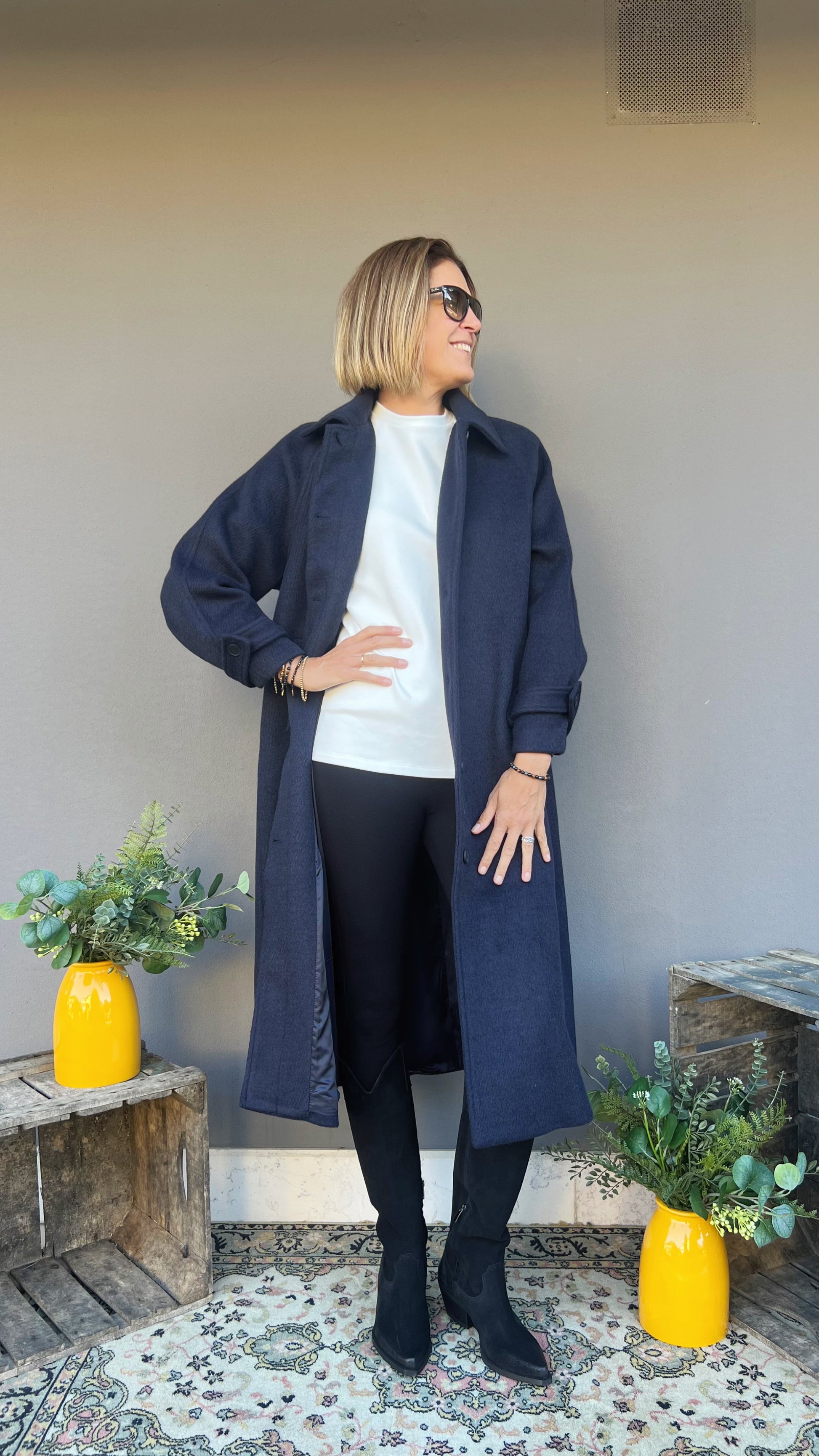 ELEH - CAPPOTTO OVERSIZE BLU